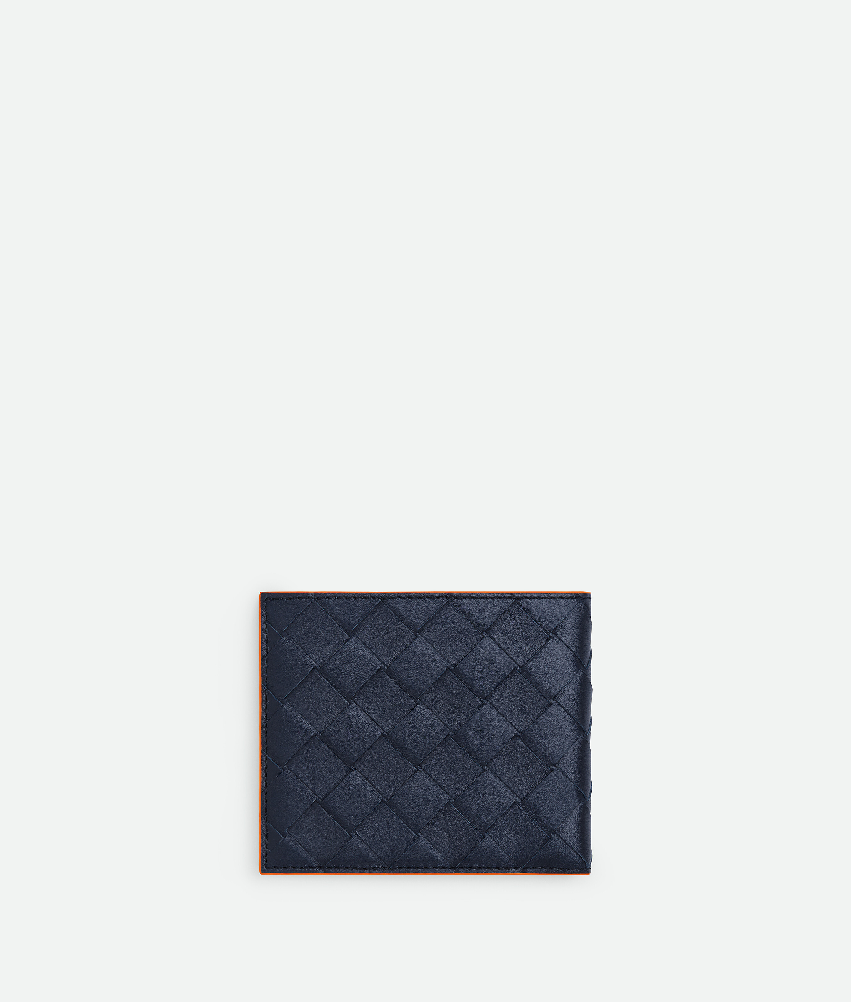 Shop Bottega Veneta Intrecciato Bi-fold Wallet In Blue