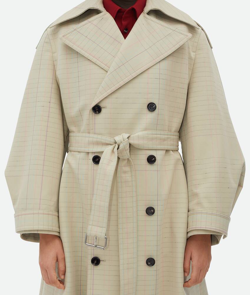 Display a large version of the product image 4 - Notebook Wool Cotton Trench Coat