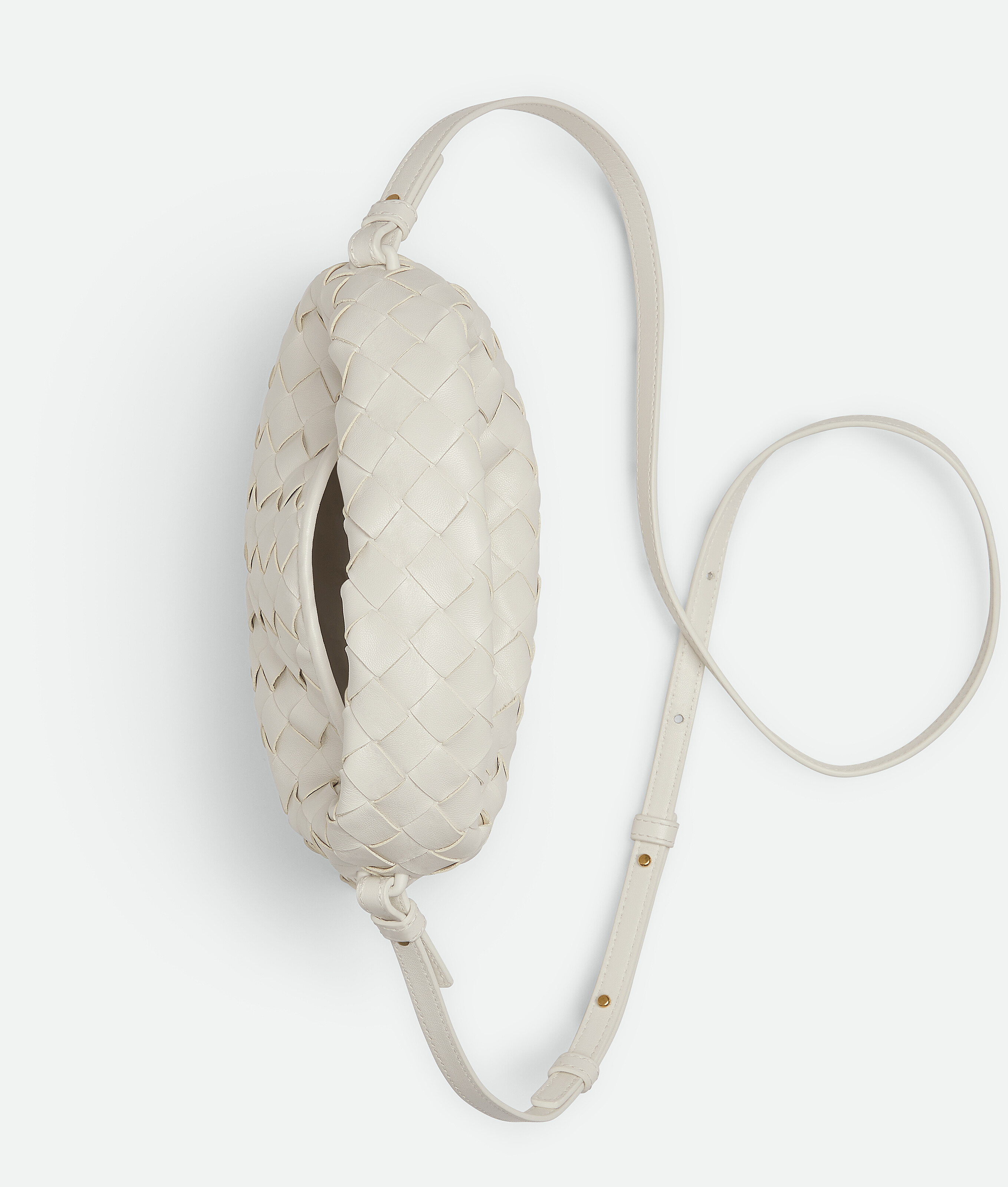 Bottega Veneta Small Leather Hop Cross-body Bag In White