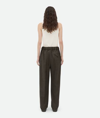 Houndstooth Wool Trousers