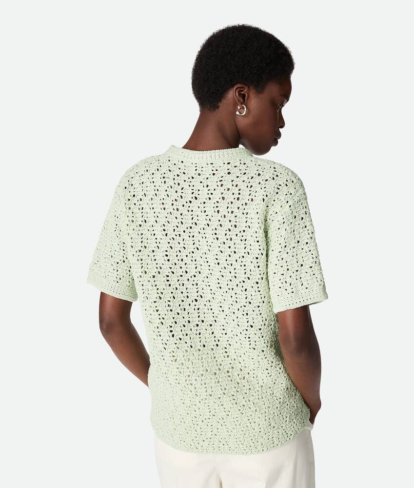 Display a large version of the product image 3 - Cotton Crochet Knit T-Shirt