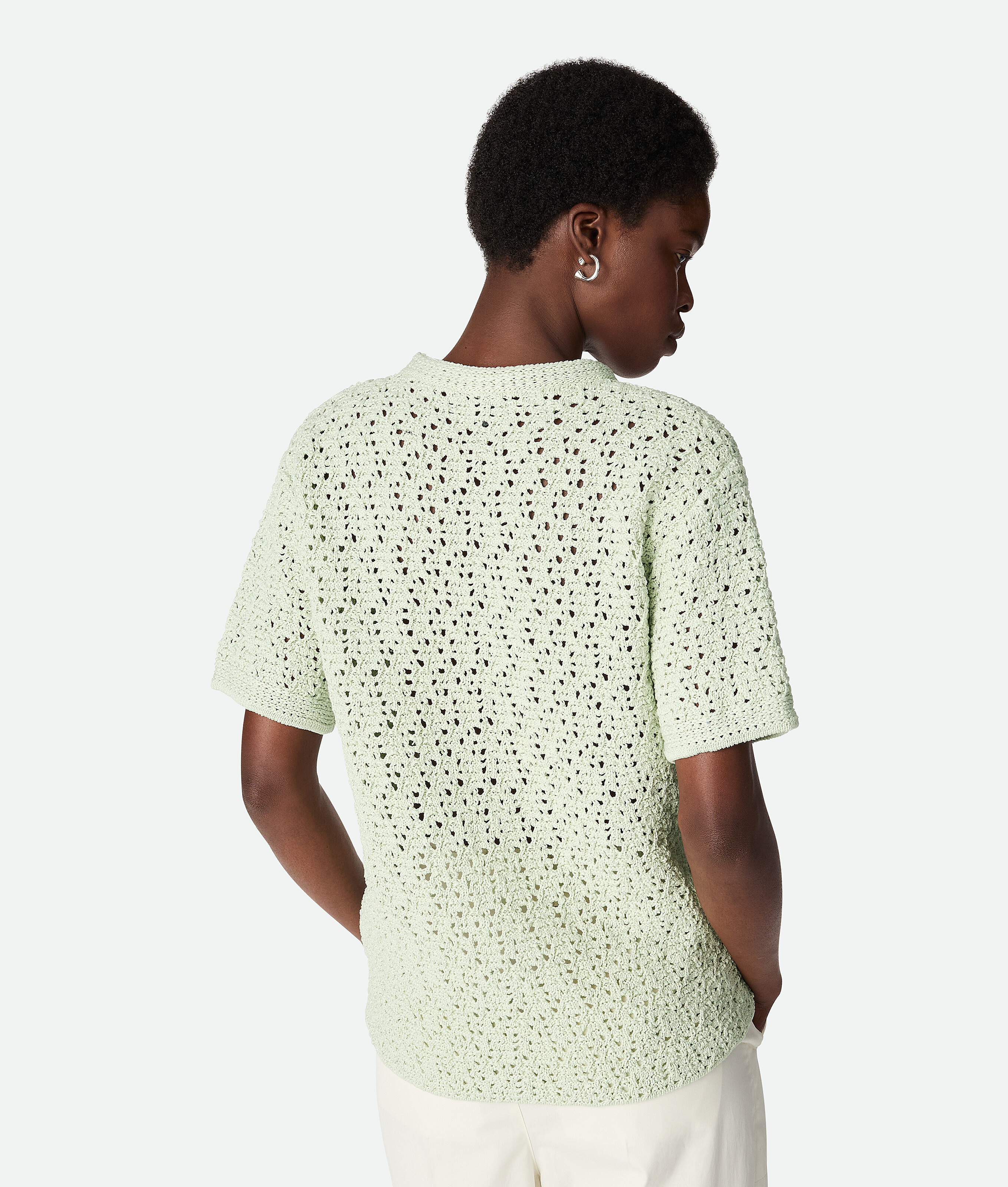 Bottega Veneta Cotton Crochet Knit T-shirt