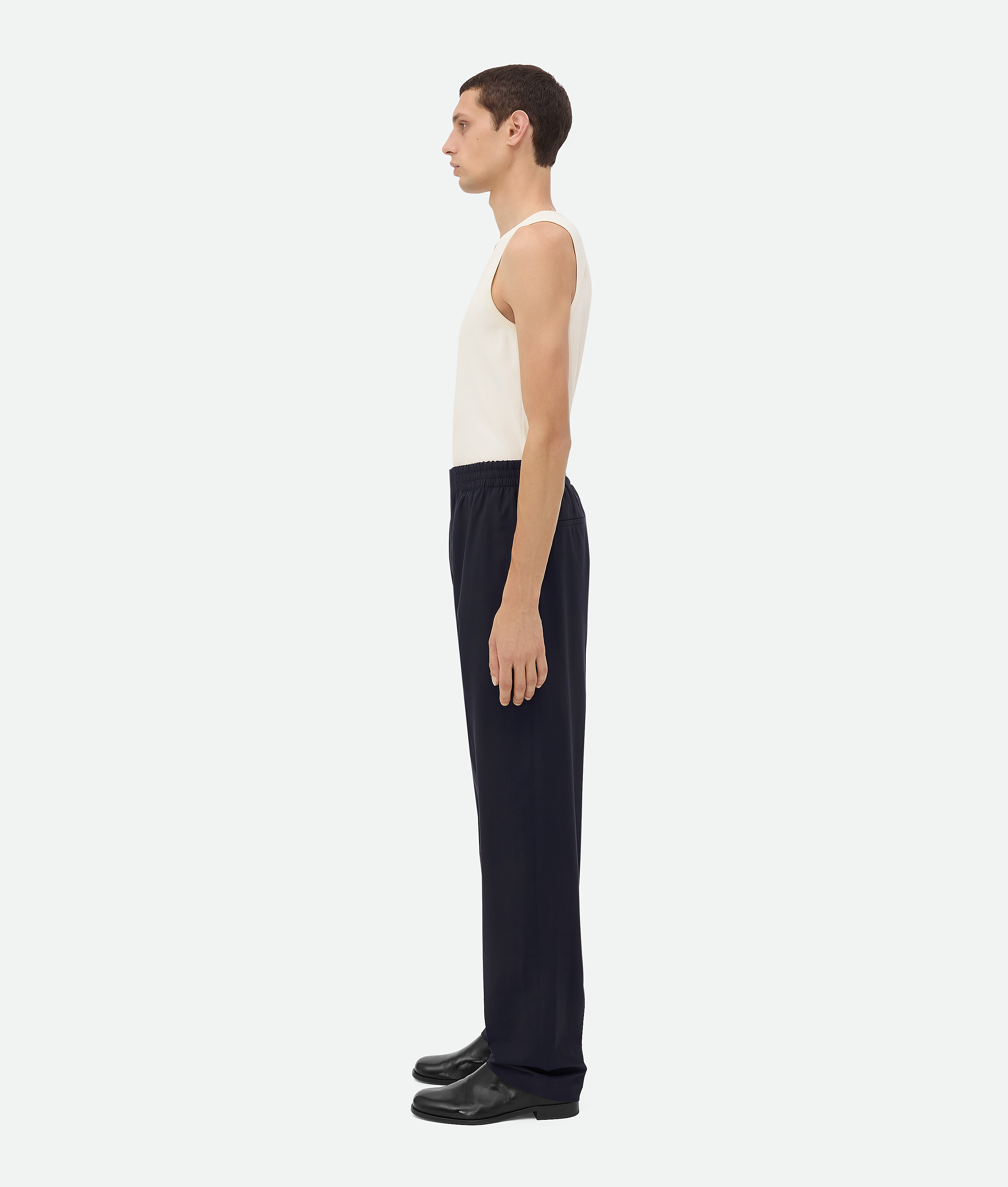Bottega Veneta Lightweight Wool Trousers In Midnight Blue
