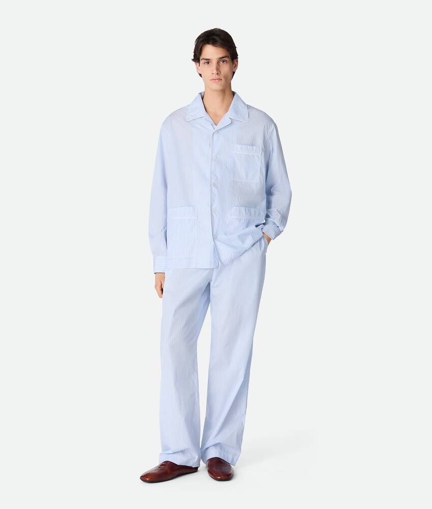 Display a large version of the product image 1 - Stripe Cotton Poplin Pajama Set