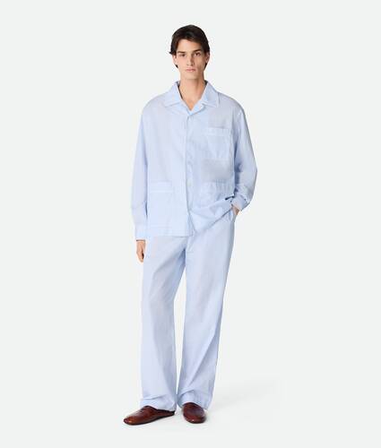 Display a large version of the product image 1 - Stripe Cotton Poplin Pajama Set