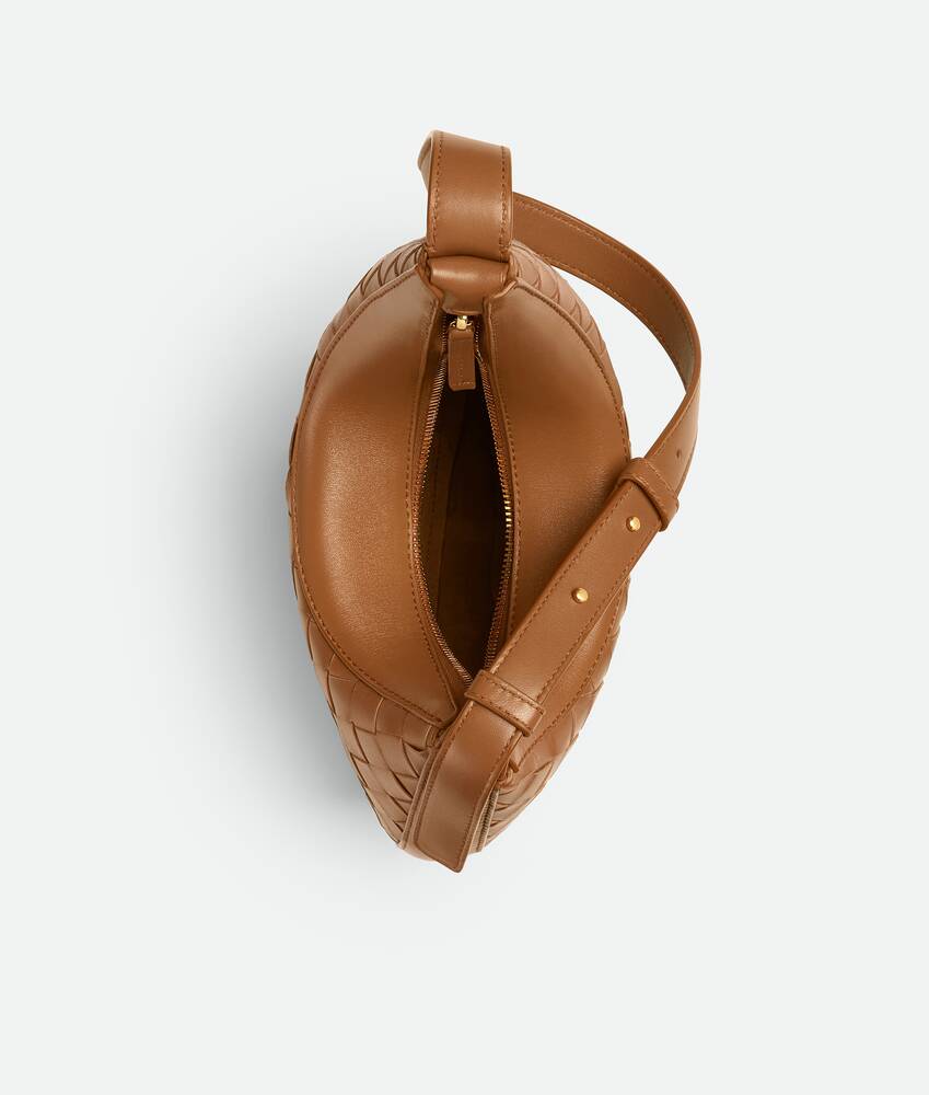 Bottega Veneta Nappa Intrecciato Small Drop Shoulder Bag Wood
