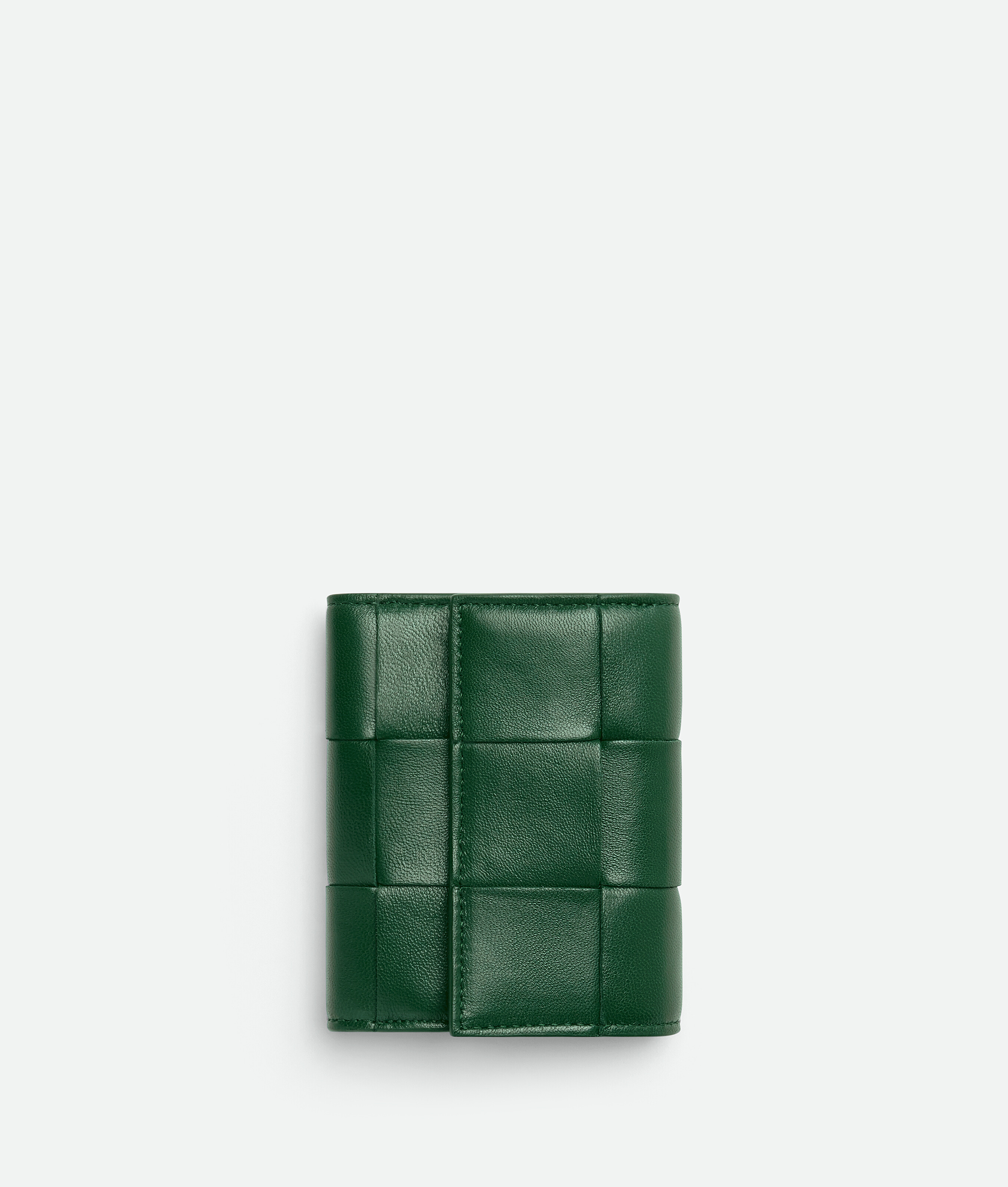 Bottega Veneta Cassette Tri-fold Portemonnaie Mit Zip In Green