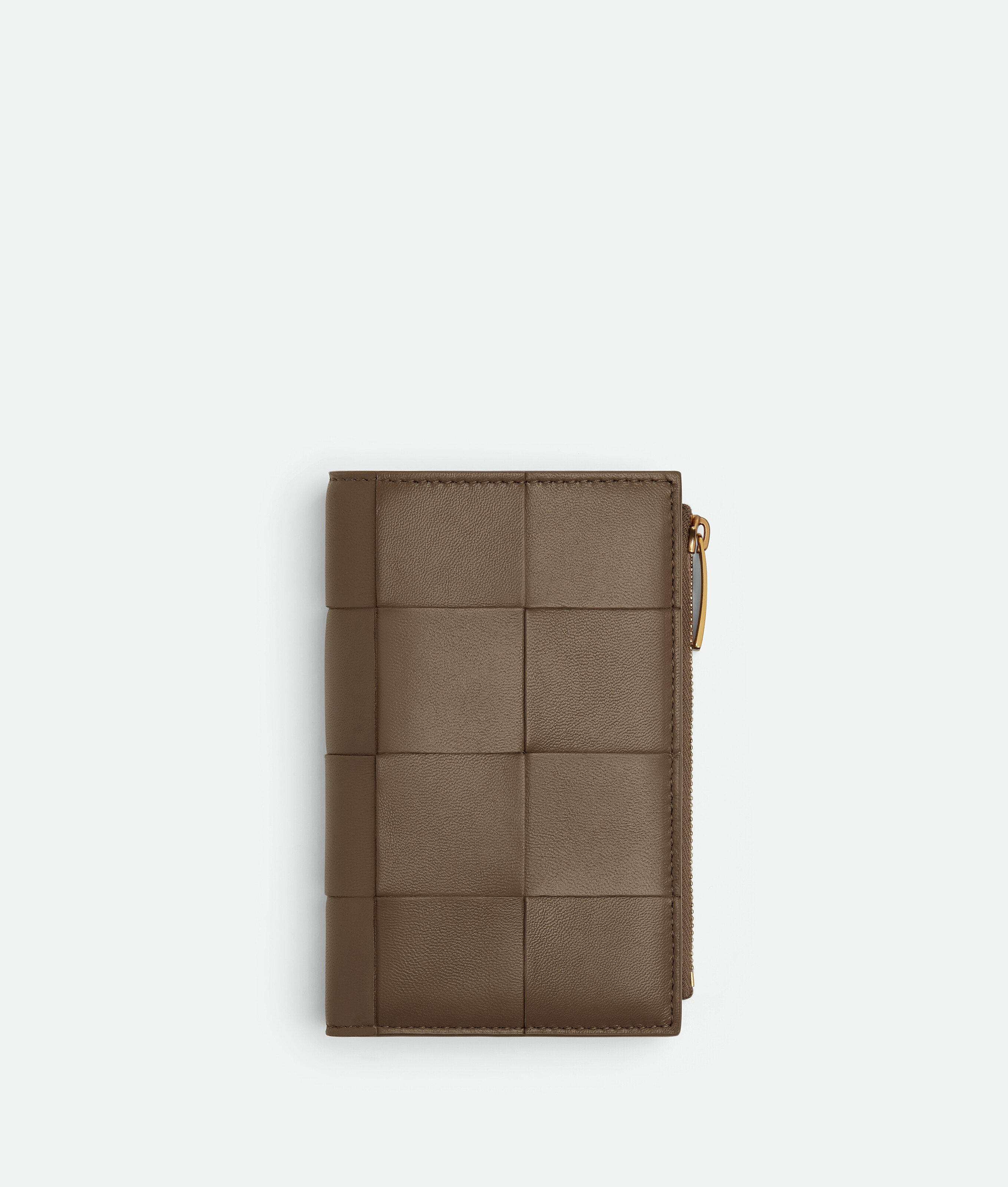 Bottega Veneta Medium Cassette Bi-fold Zip Wallet In Brown