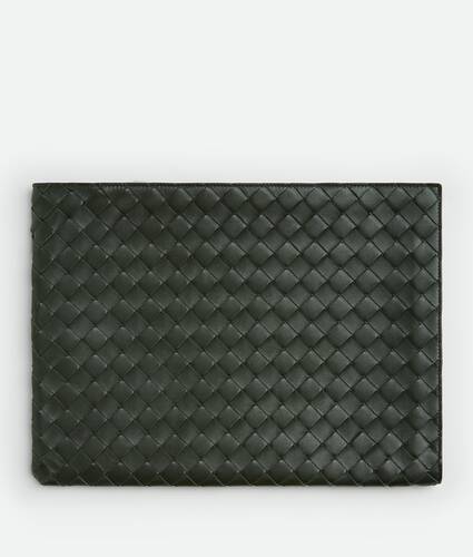 Intrecciato Half Zip Pouch