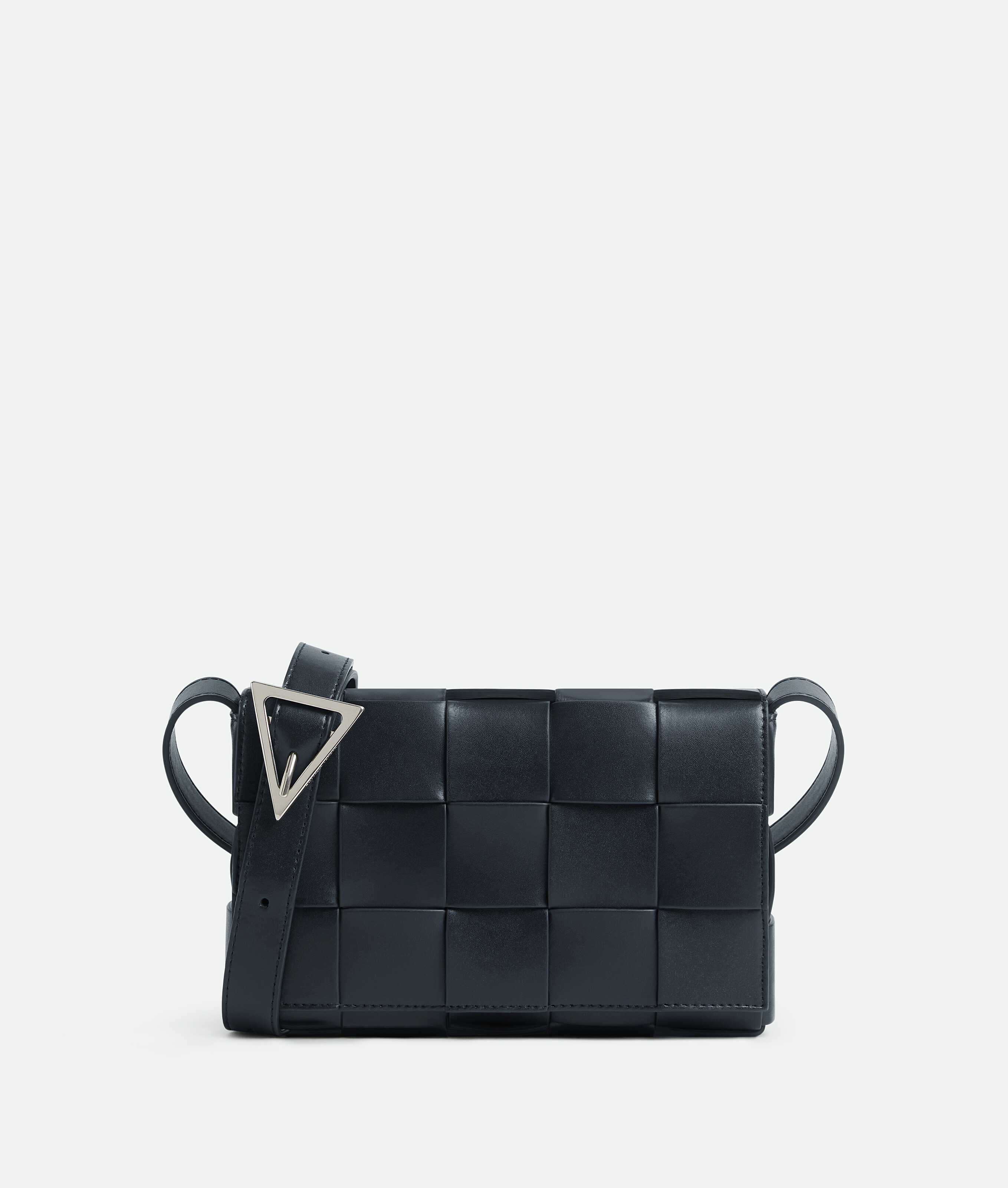 Shop Bottega Veneta Cassette In Shadow/sterling