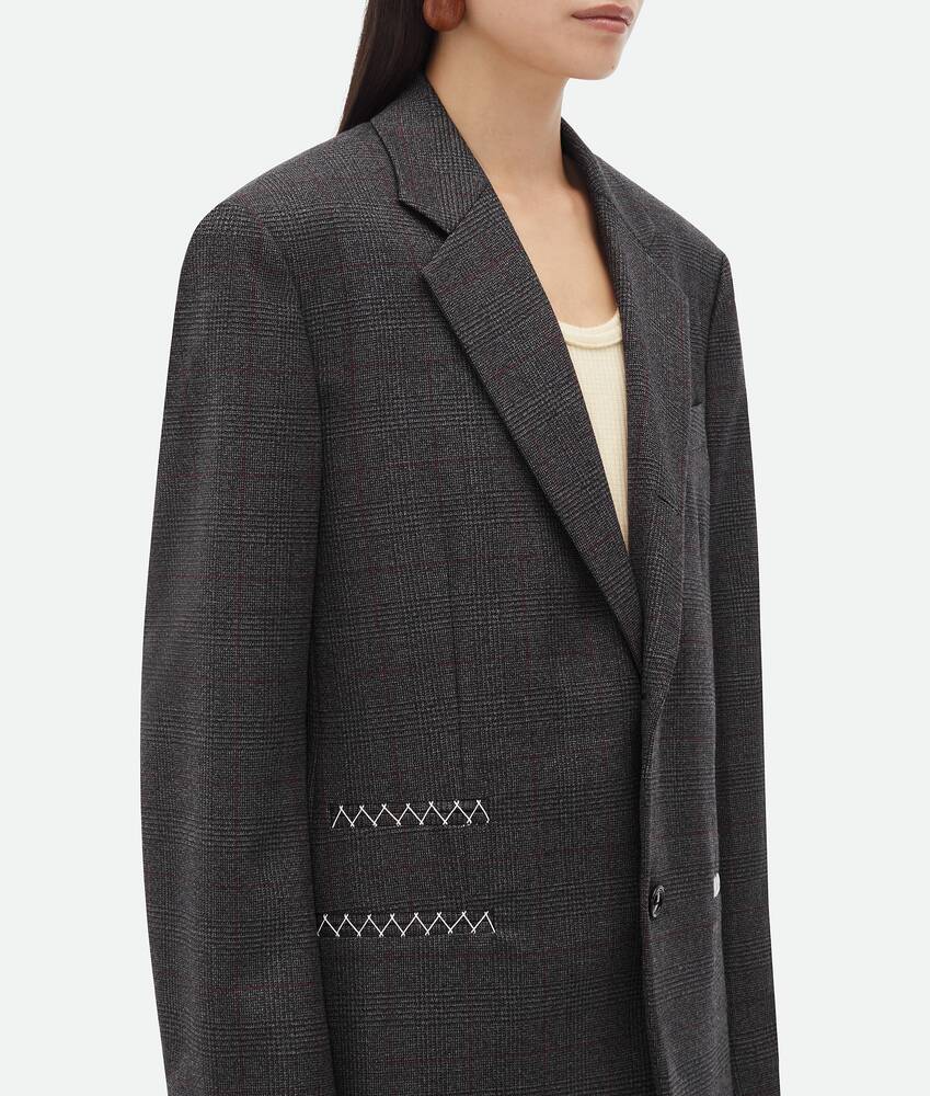 Display a large version of the product image 4 - Prince Of Wales Wool Jacket With Label