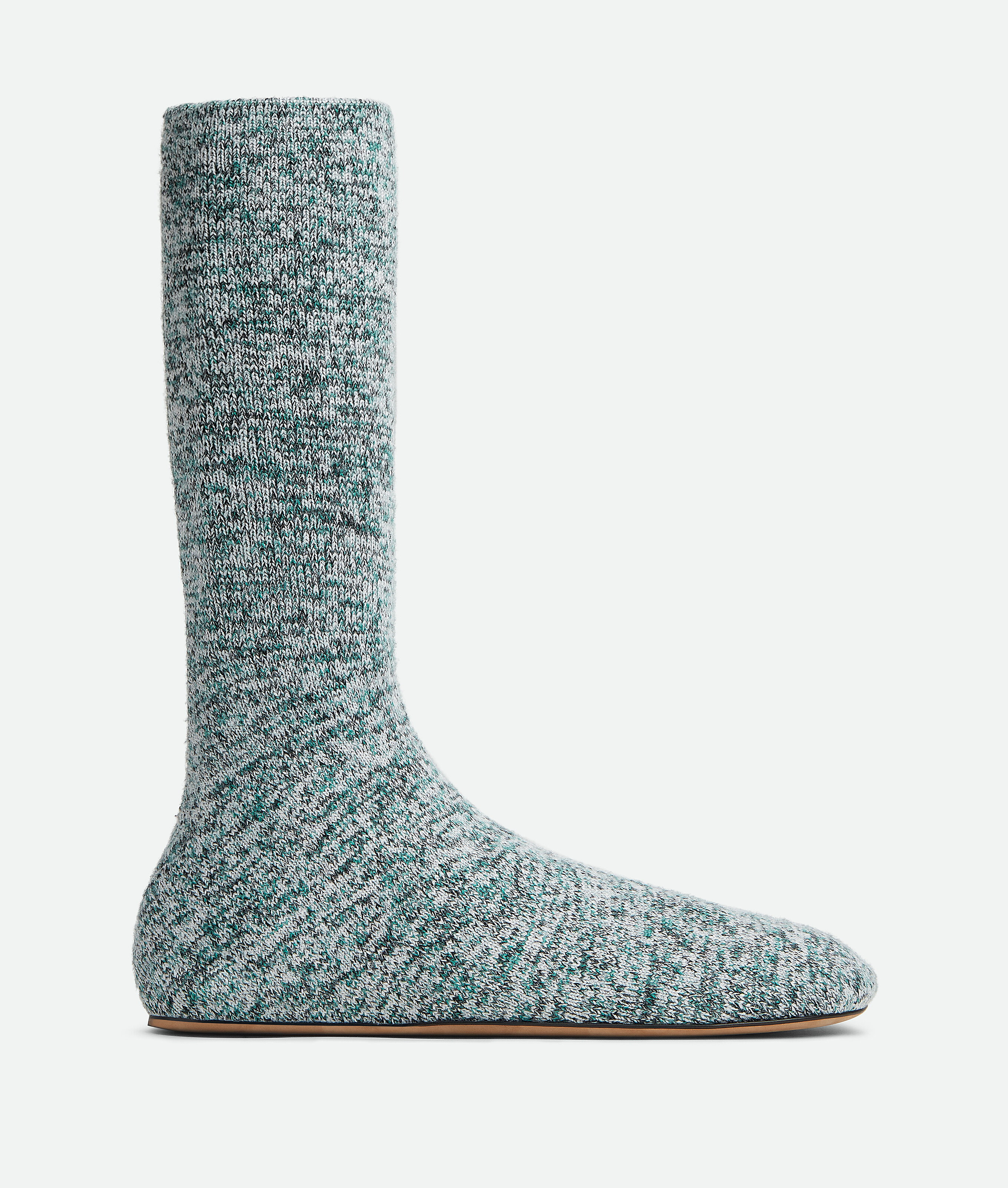 Shop Bottega Veneta Domenica Boot In White/black/emerald Green