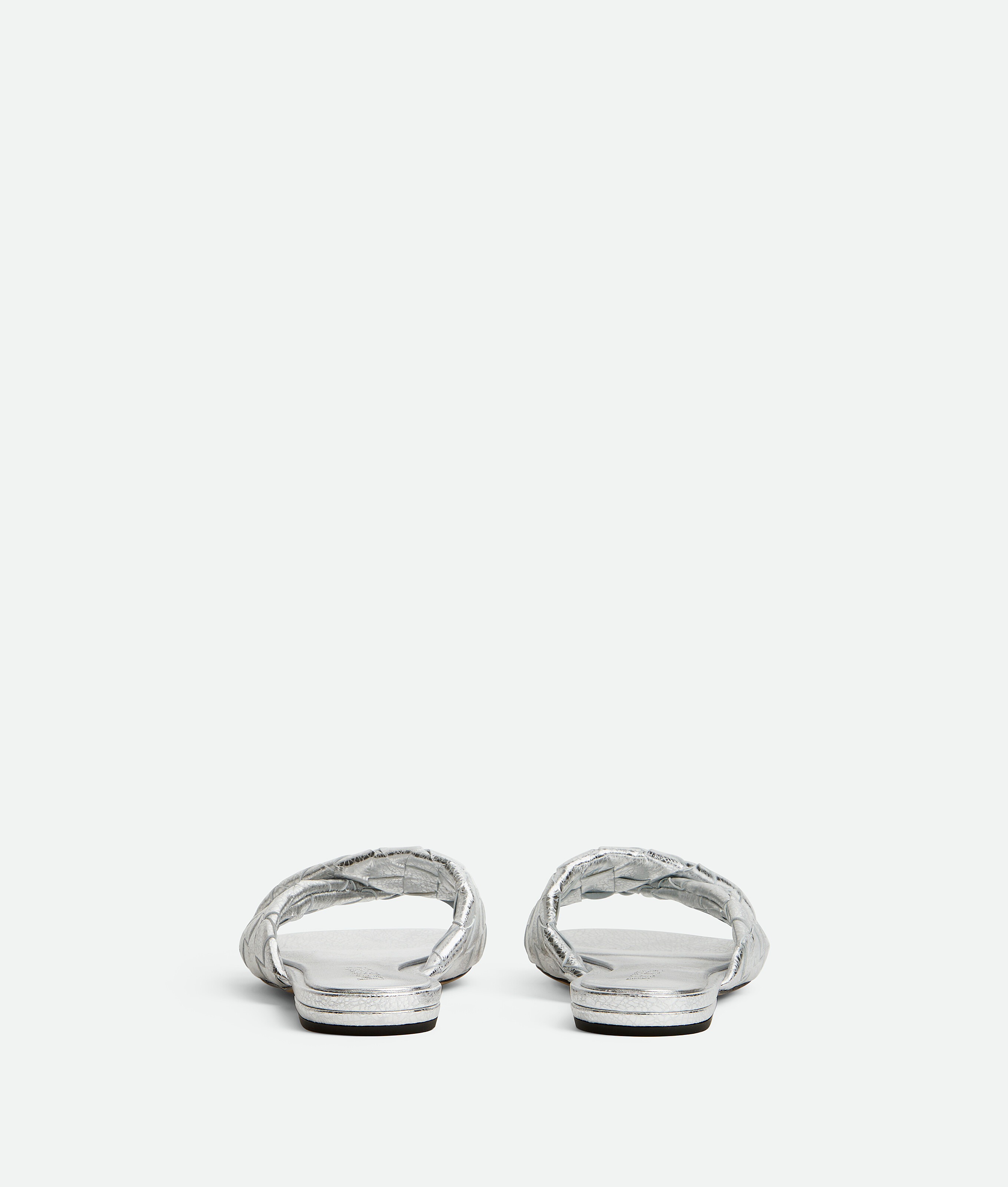 Bottega Veneta Flache Blink Mules In Silver