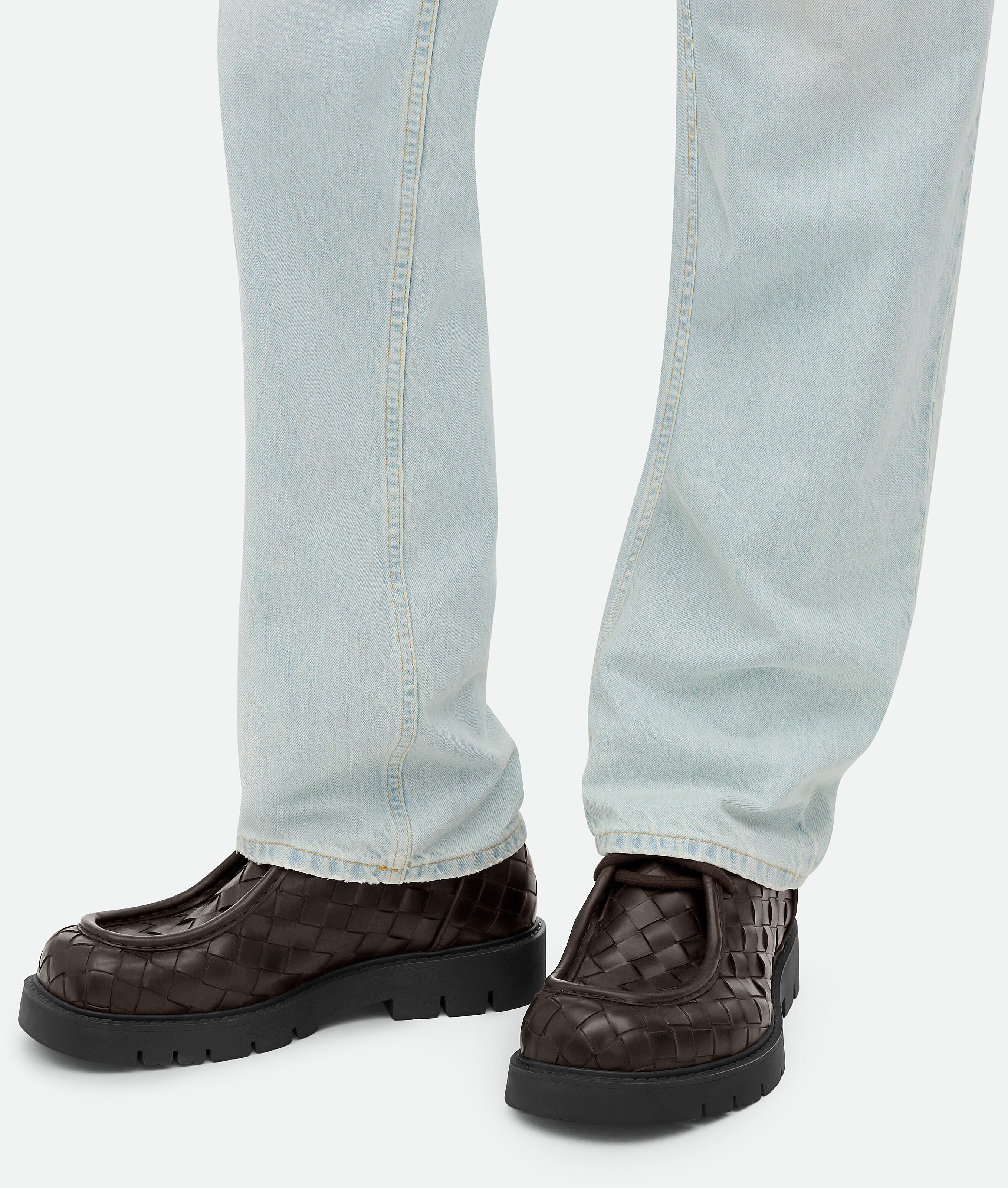 BOTTEGA VENETA CHAUSSURE À LACETS HADDOCK