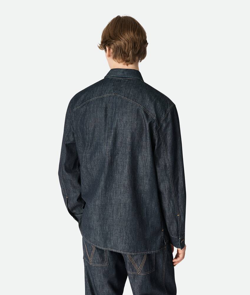 Display a large version of the product image 3 - Rinsed Indigo Denim Shirt