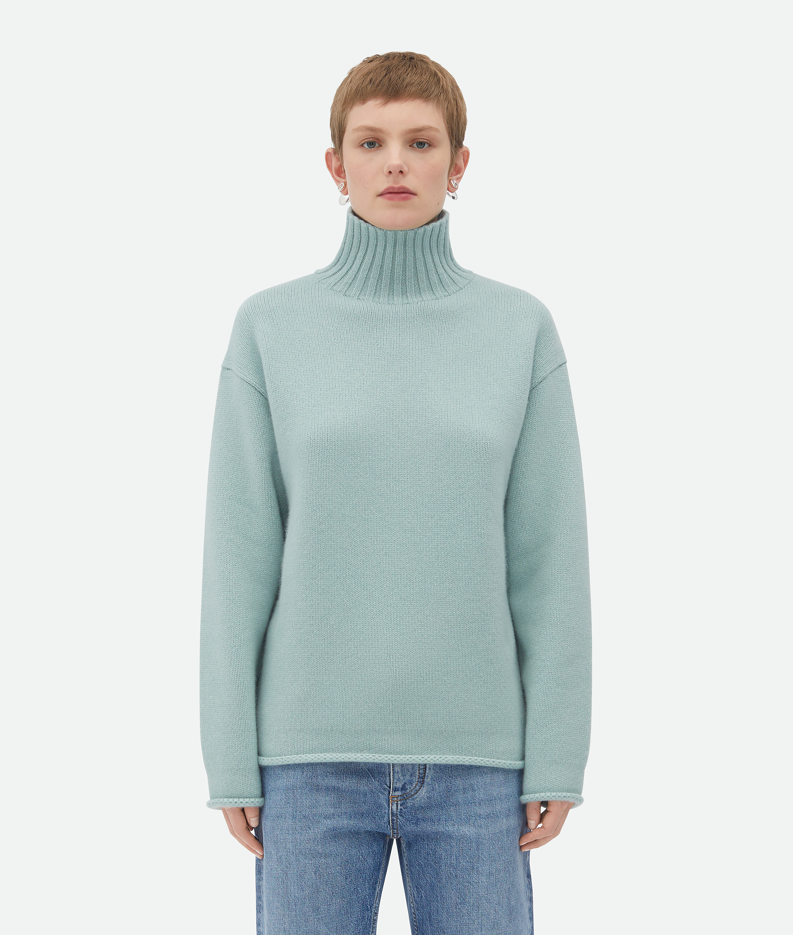 Shop Bottega Veneta Pull En Cachemire Texturé In Mint