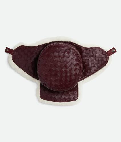 Intrecciato Leather Aviator Hat