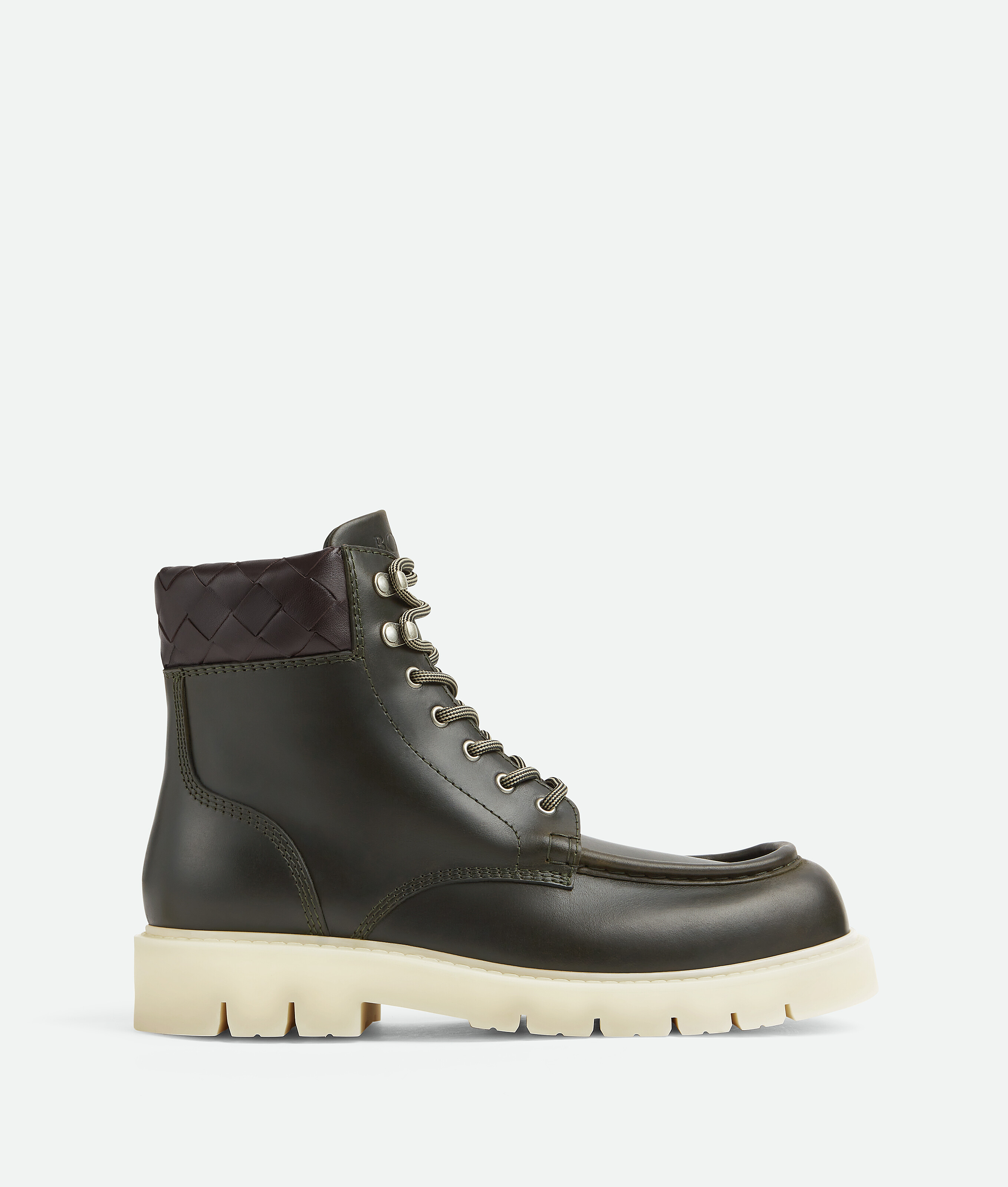 Bottega Veneta Haddock Lace-up Ankle Boot In Green