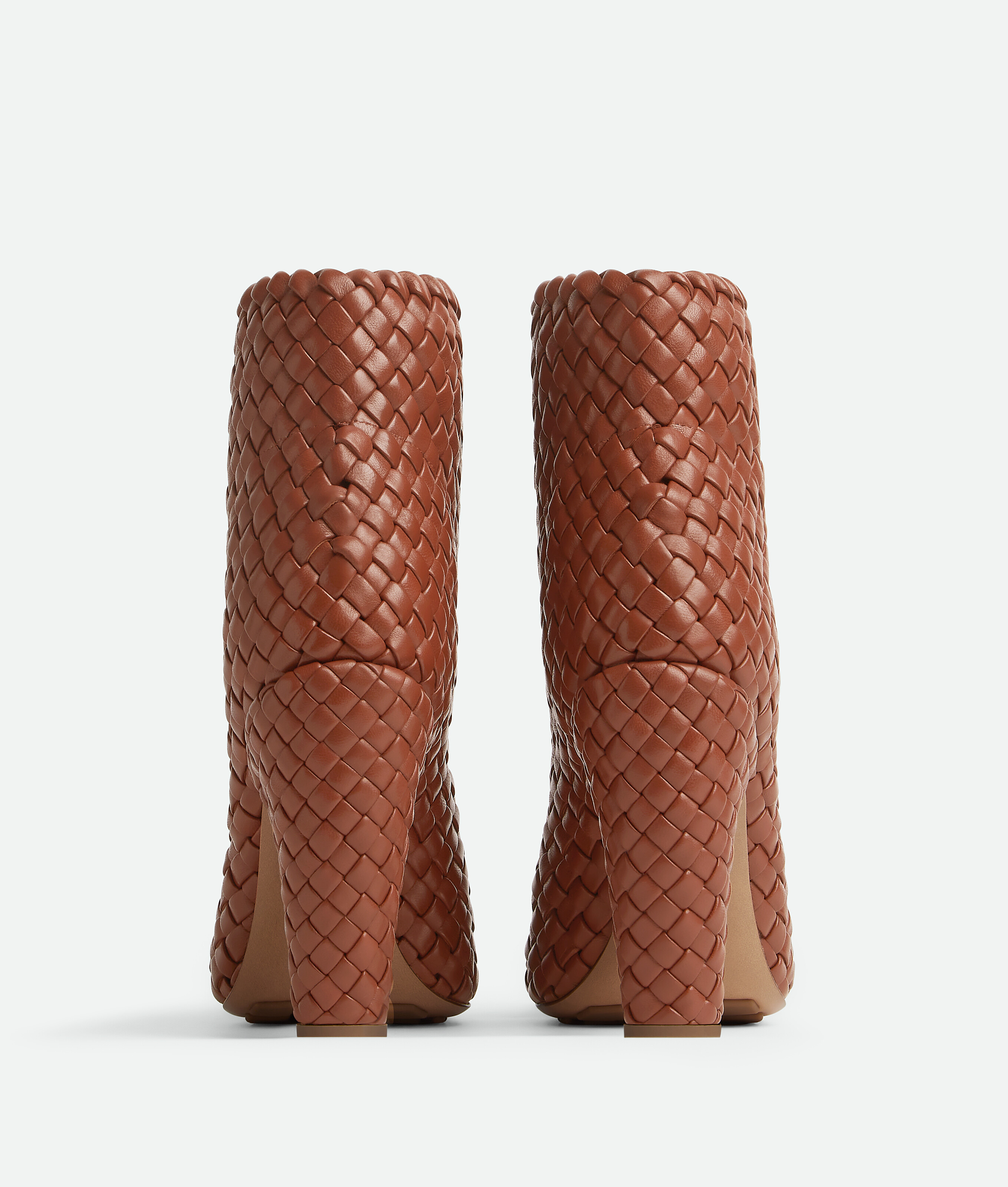 Bottega Veneta Mini Lido Intrecciato Leather Ankle Boots In Brown