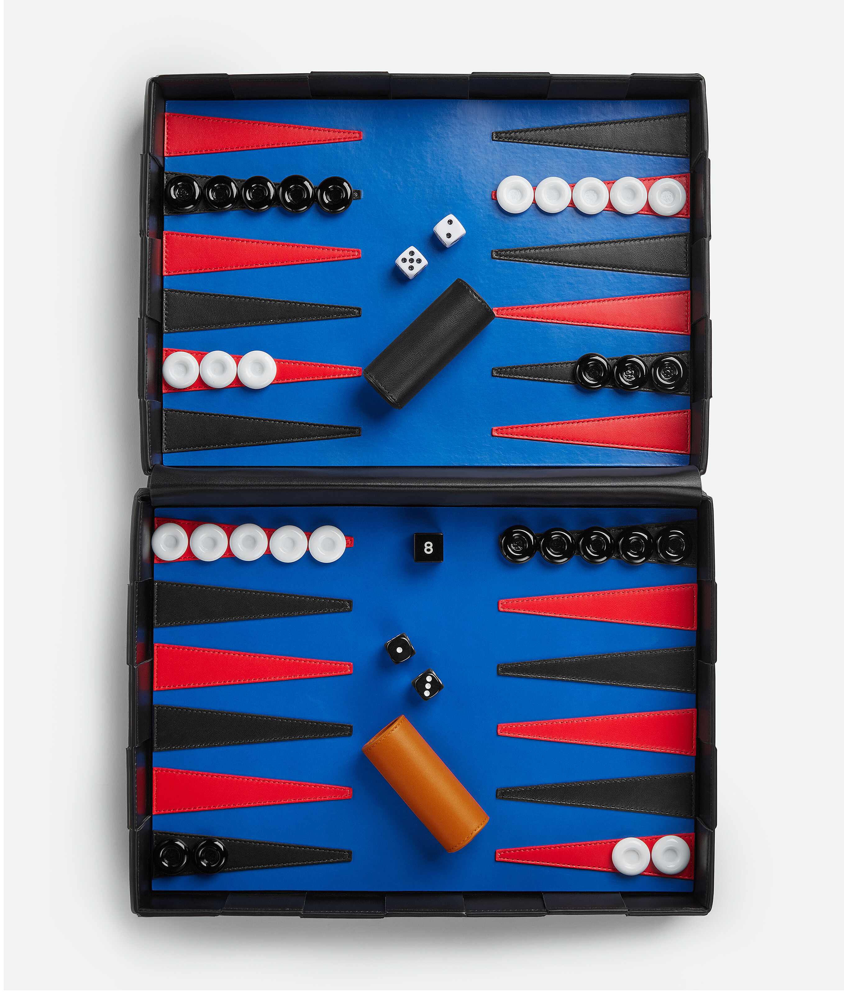 Bottega Veneta Leather Backgammon In Blue