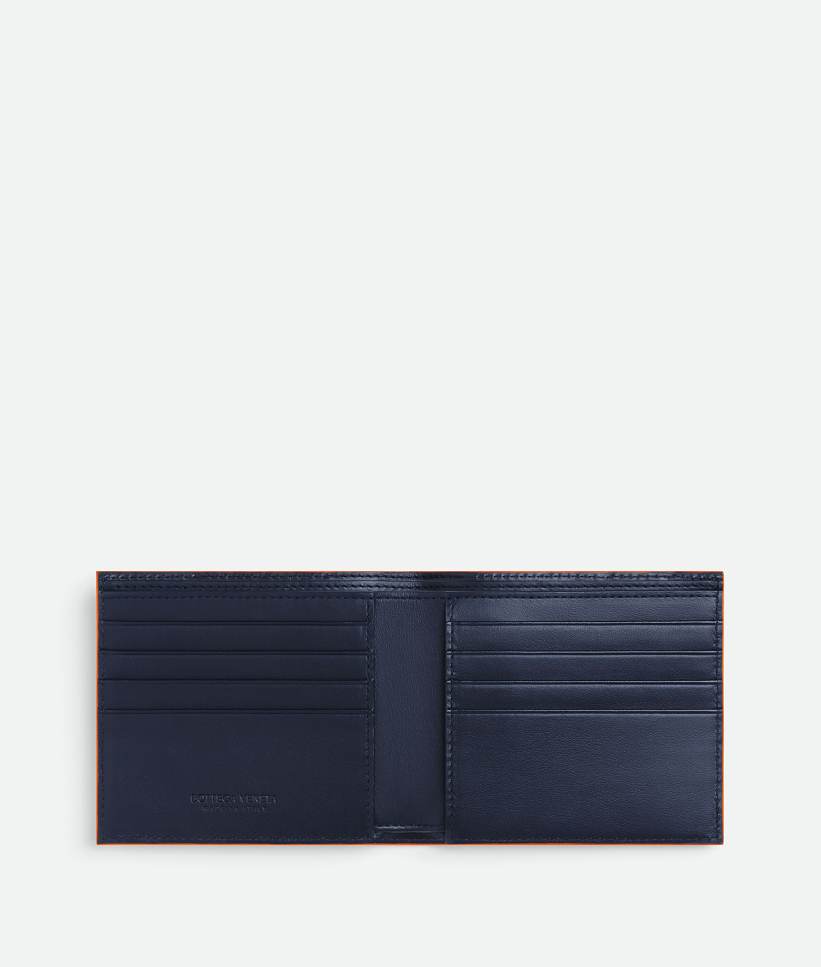 Shop Bottega Veneta Intrecciato Bi-fold Wallet In Blue