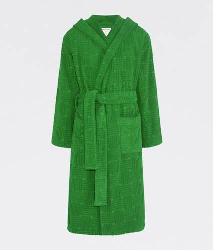 Intreccio Pattern Cotton Bathrobe