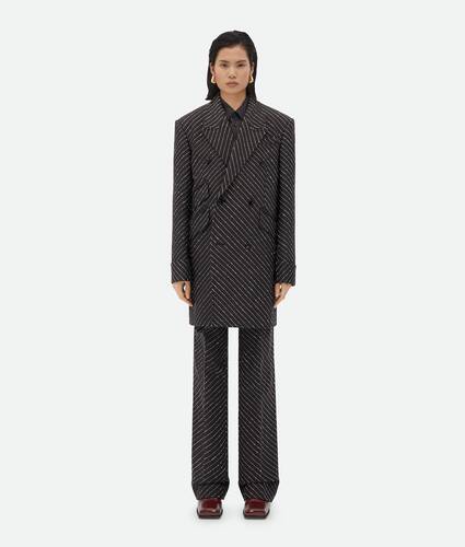 Display a large version of the product image 1 - Diagonal Boucle Pinstripe Coat
