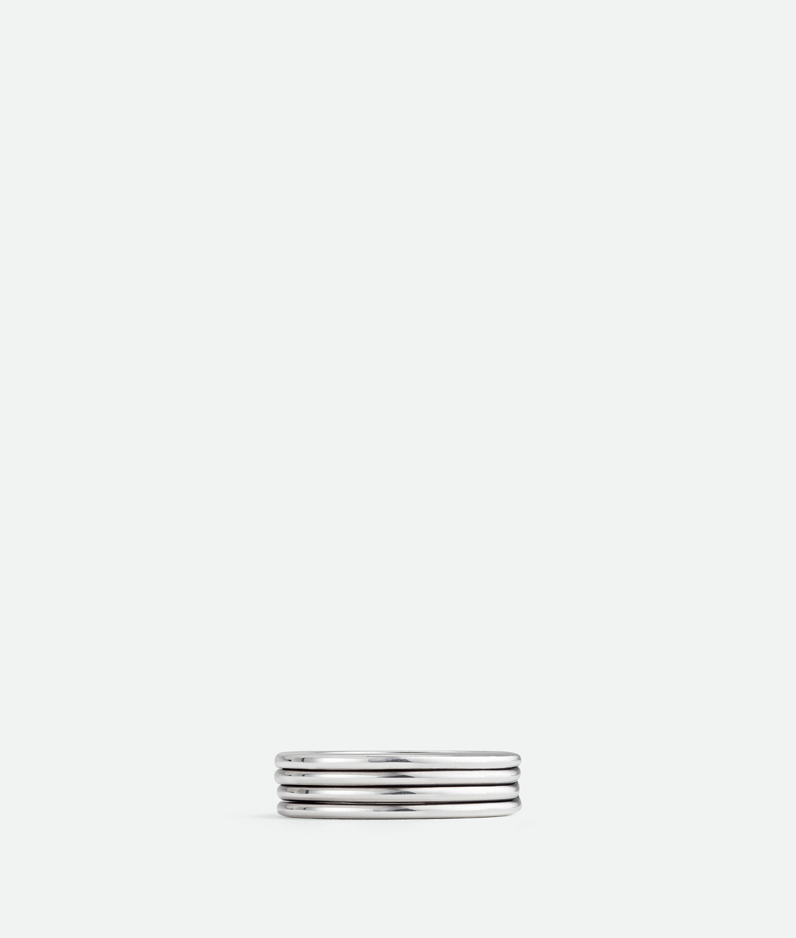 Shop Bottega Veneta Key Chain Ring In Silver