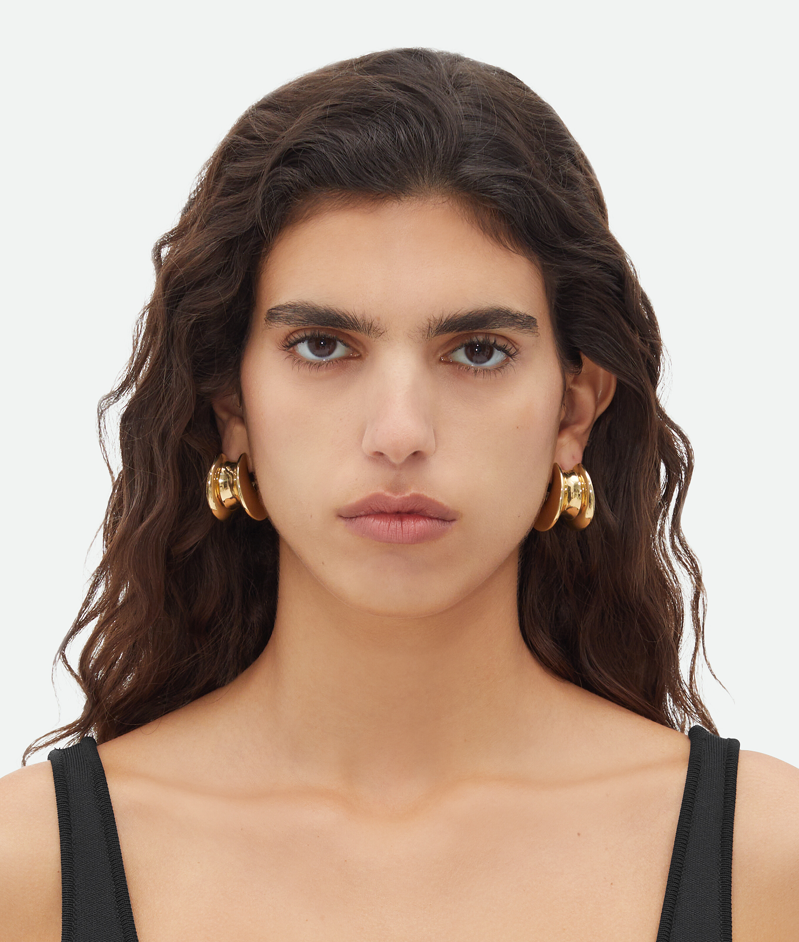 Bottega Veneta Large H Beam Earrings In Gold