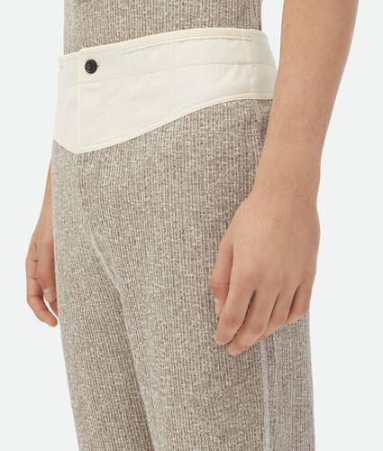 Pantalones de punto de algodón mouliné