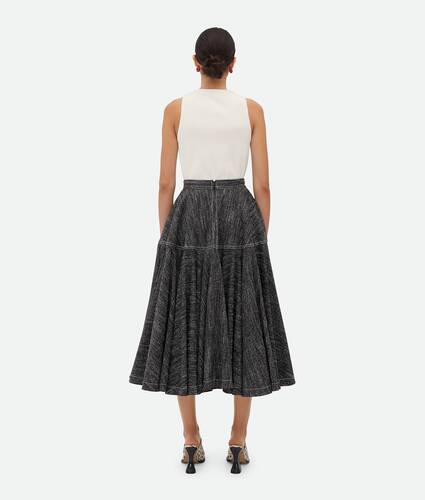 Viscose And Silk A-Line Skirt