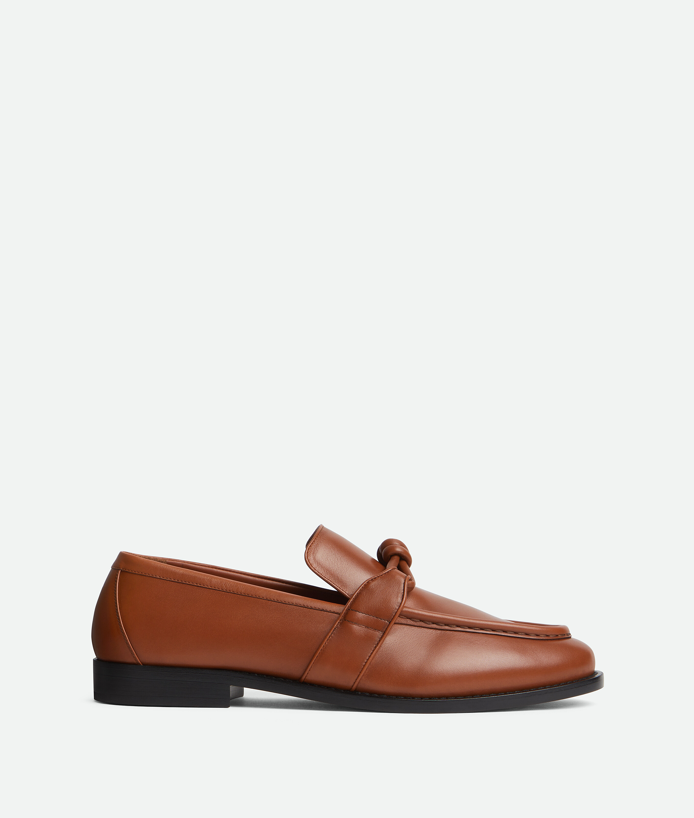 Bottega Veneta Men Brown Loafers With Knot Detail On The Front In Leather Man In Multi
