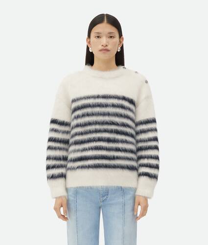 Display a large version of the product image 1 - Heavy Marinière Mohair Sweater
