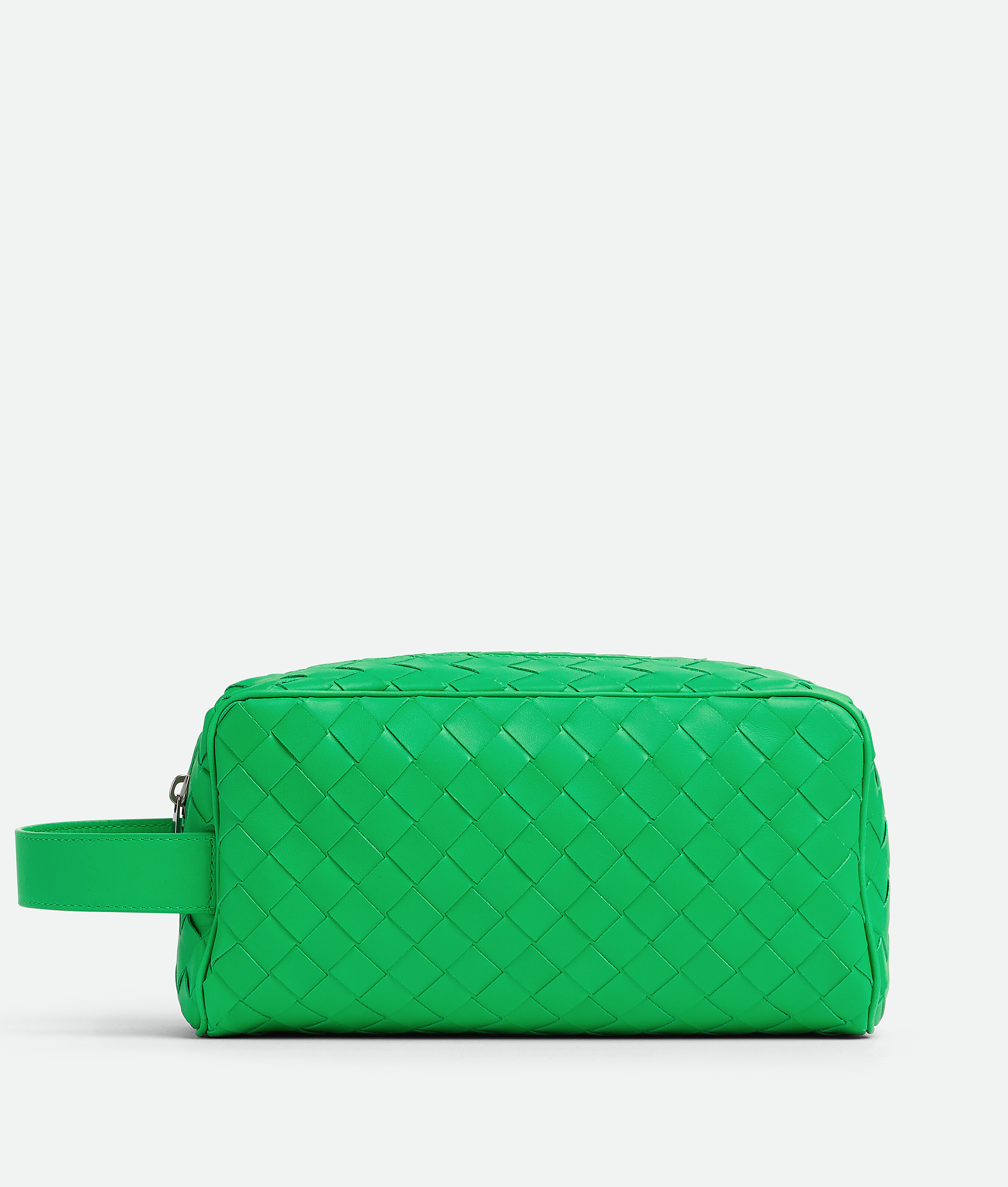 Bottega Veneta Intrecciato Travel Pouch In Green