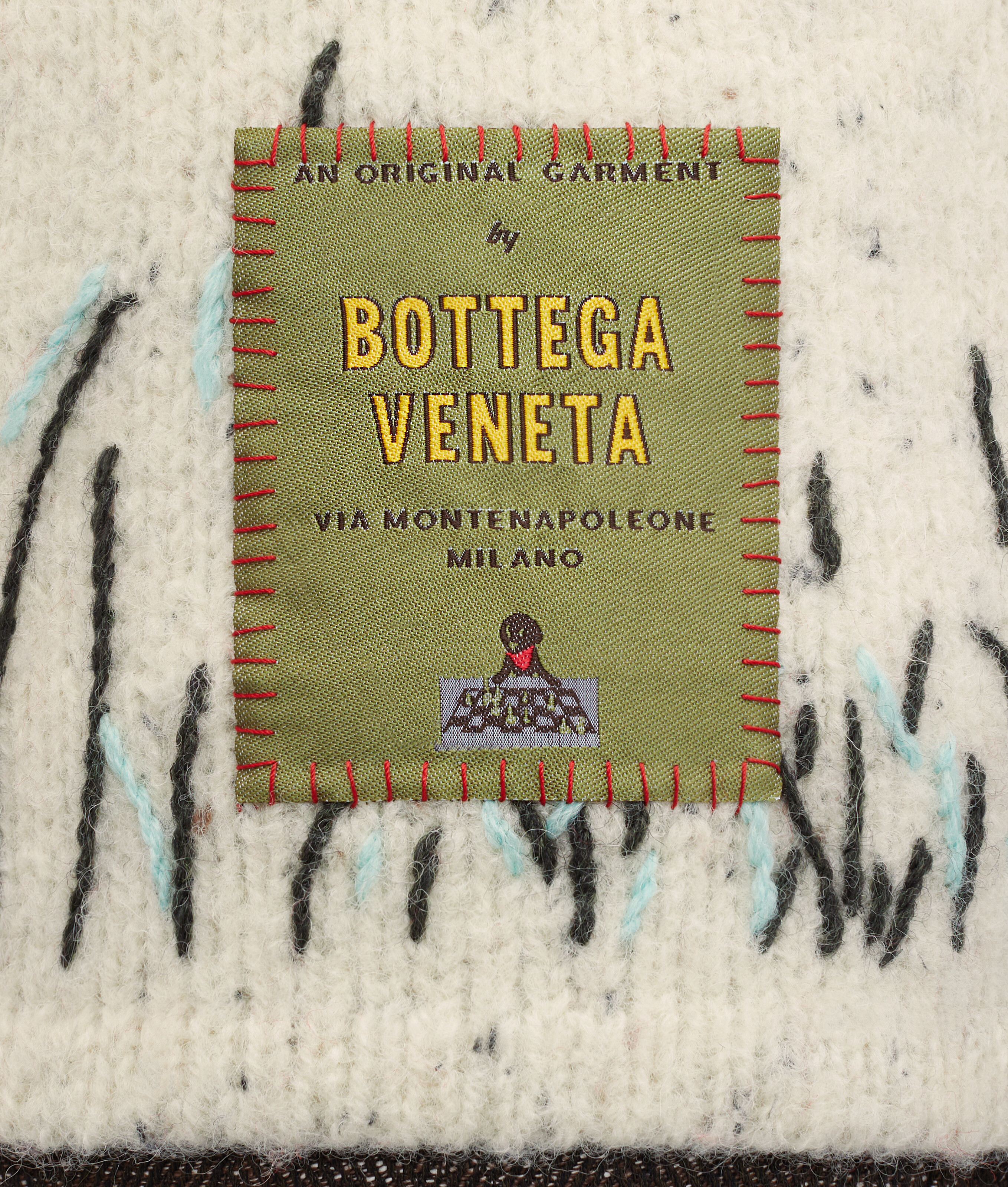 Shop Bottega Veneta Embroidered Intarsia Wool Shirt In Red