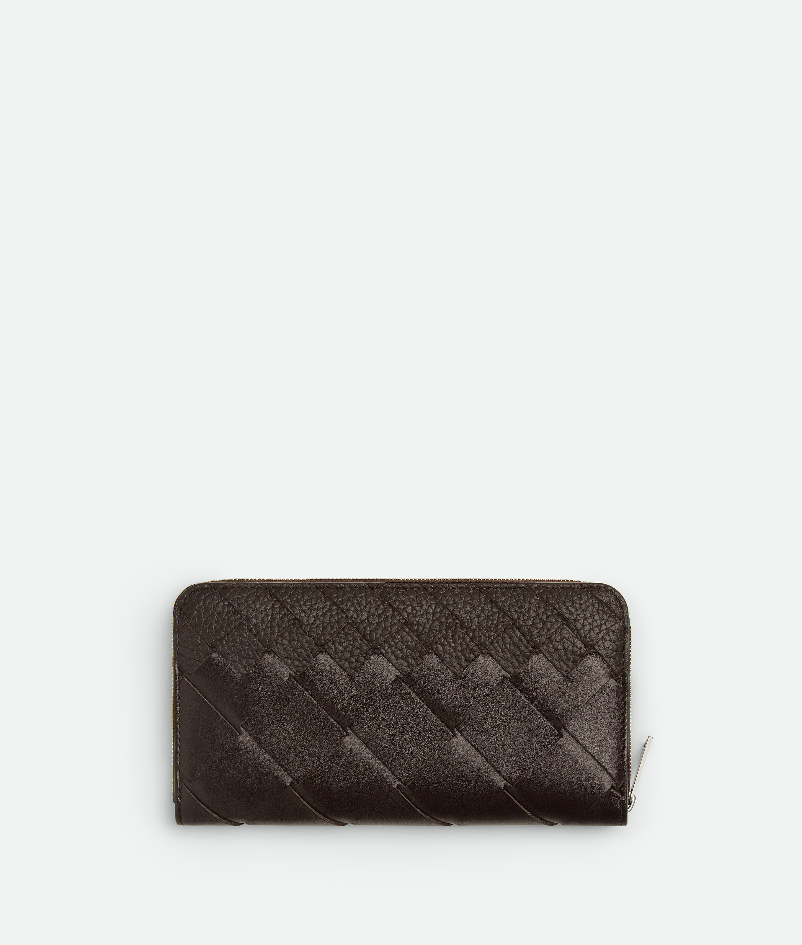 Bottega Veneta Intrecciato Zip Around Wallet - Fondant - Man