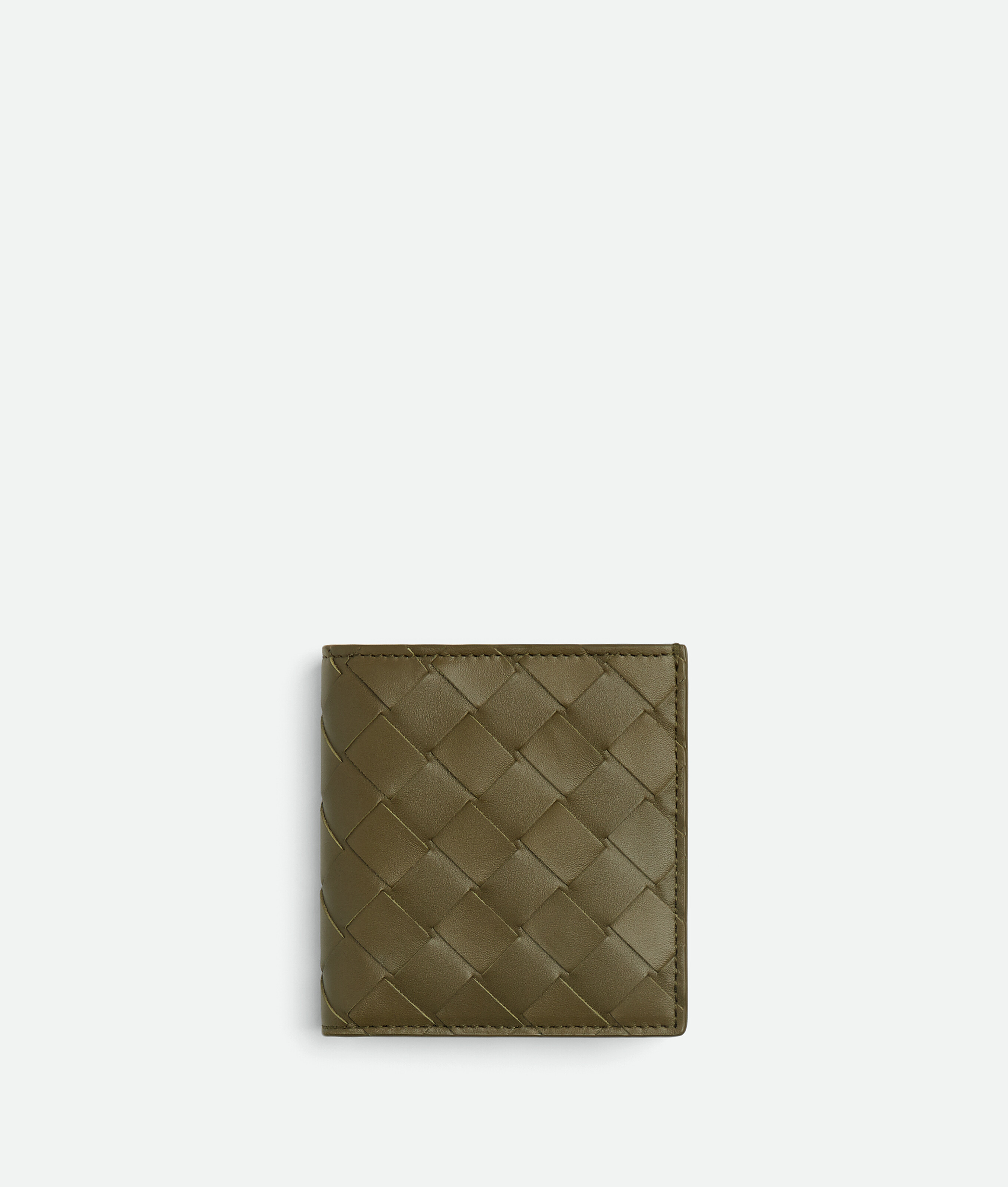 Bottega Veneta Intrecciato Slim Bi-fold Wallet In Brown