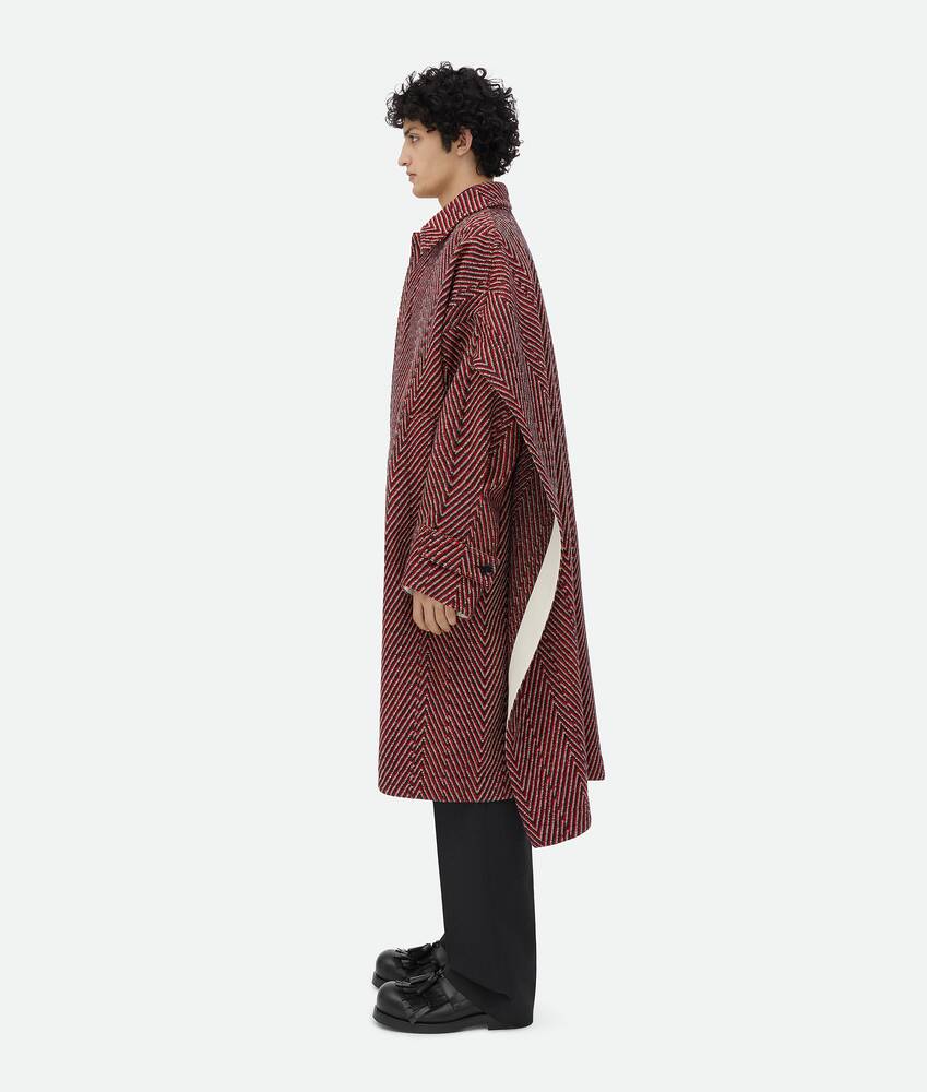 Display a large version of the product image 2 - Irregular Wool Chevron Cape Coat