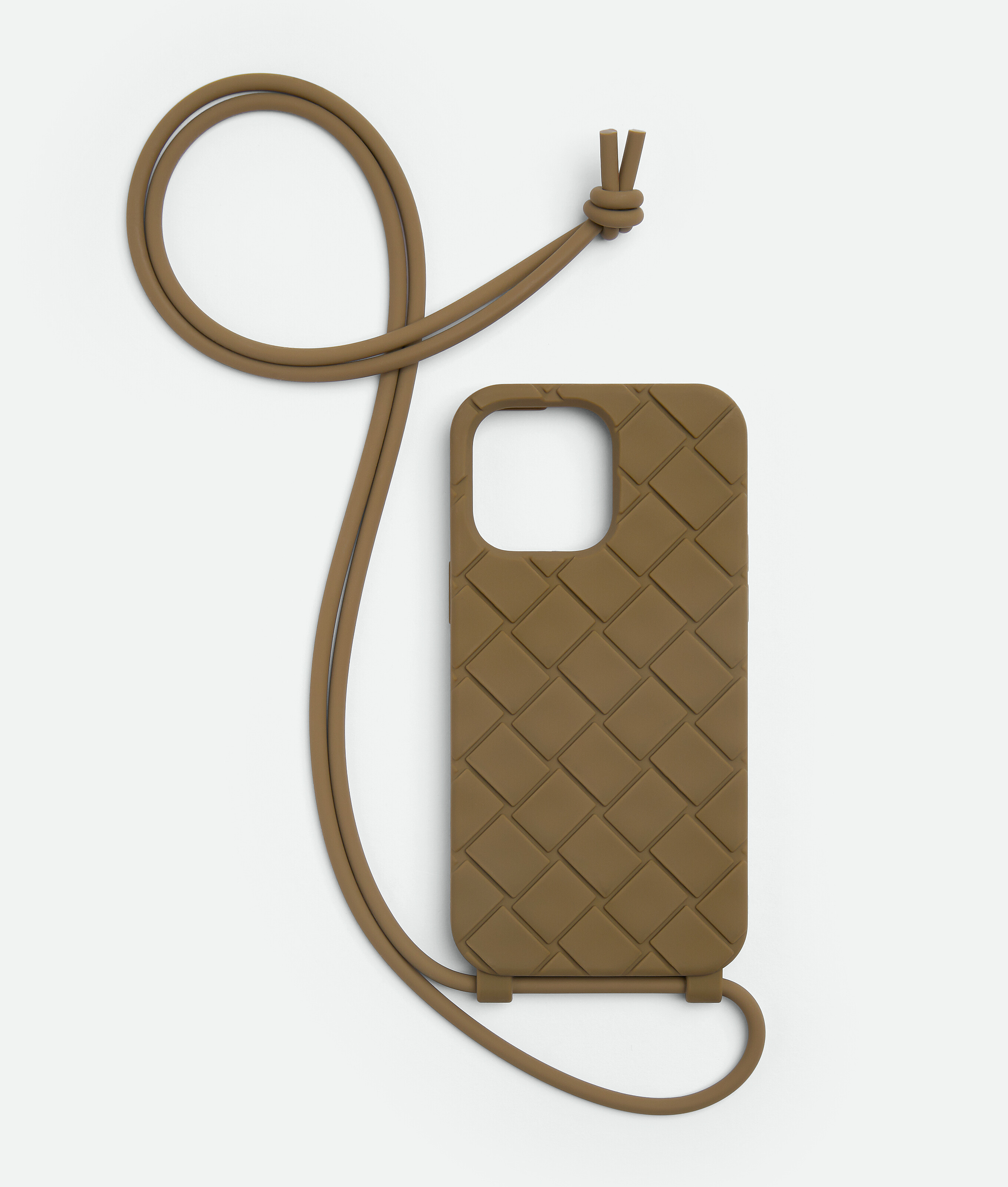 Bottega Veneta Iphone 14 Pro Max Case On Strap In Brown
