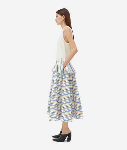 Checked Double Layer Cotton Skirt