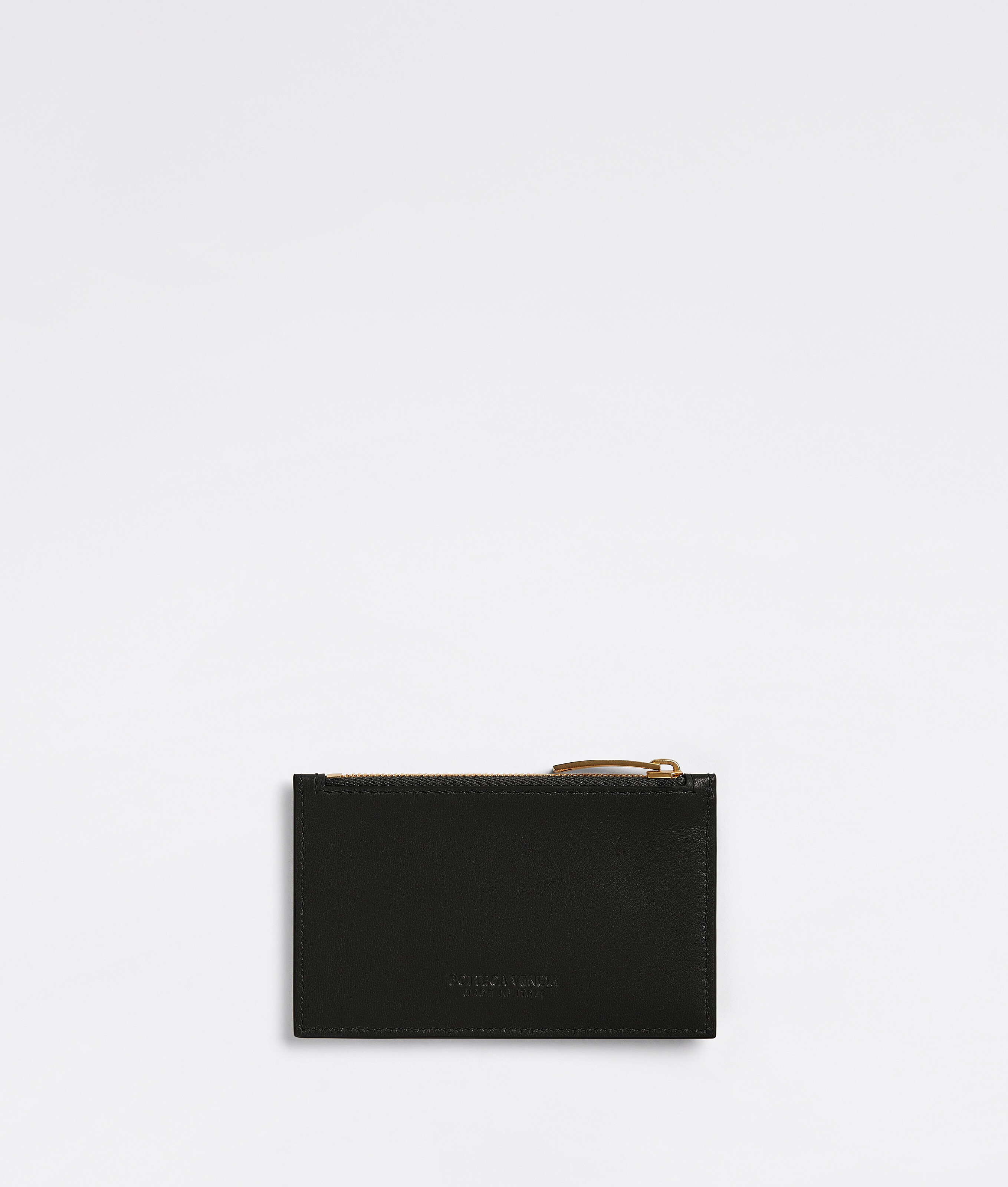 Shop Bottega Veneta Zipped Card Case In Black