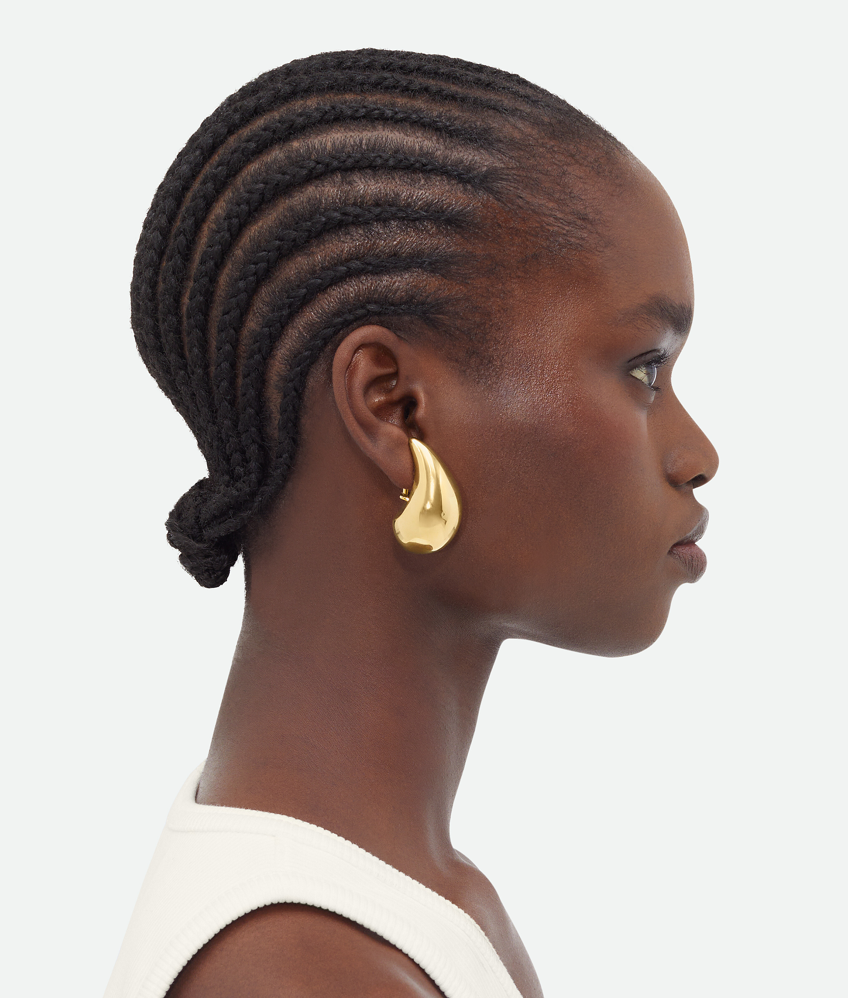 Shop Bottega Veneta Drop Medium Earrings In Yellow Gold