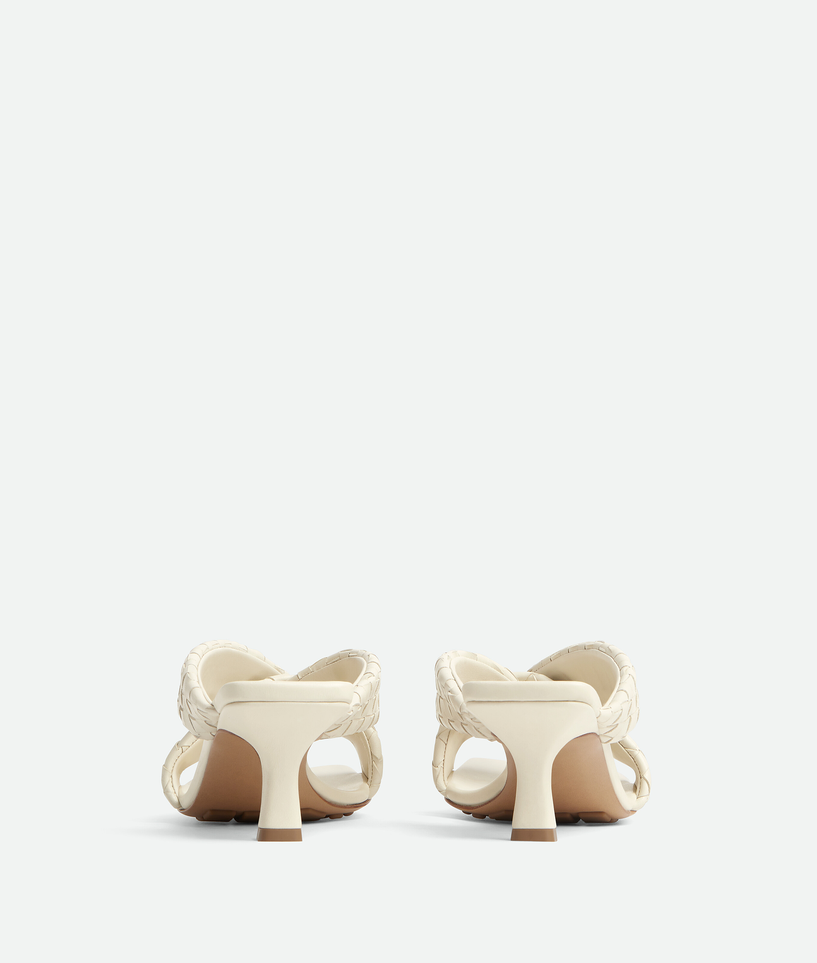 Bottega Veneta Leather Intrecciato Riva Mules 50 In Gray
