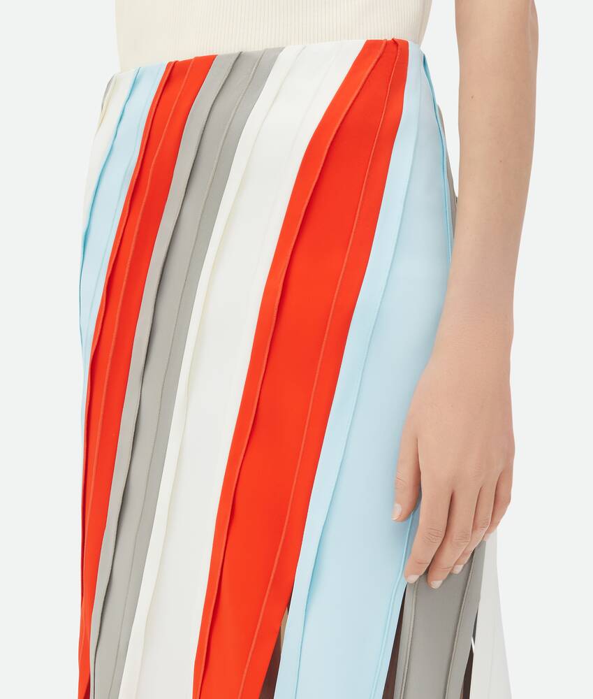 Display a large version of the product image 5 - Fluid Viscose Stripe Skirt