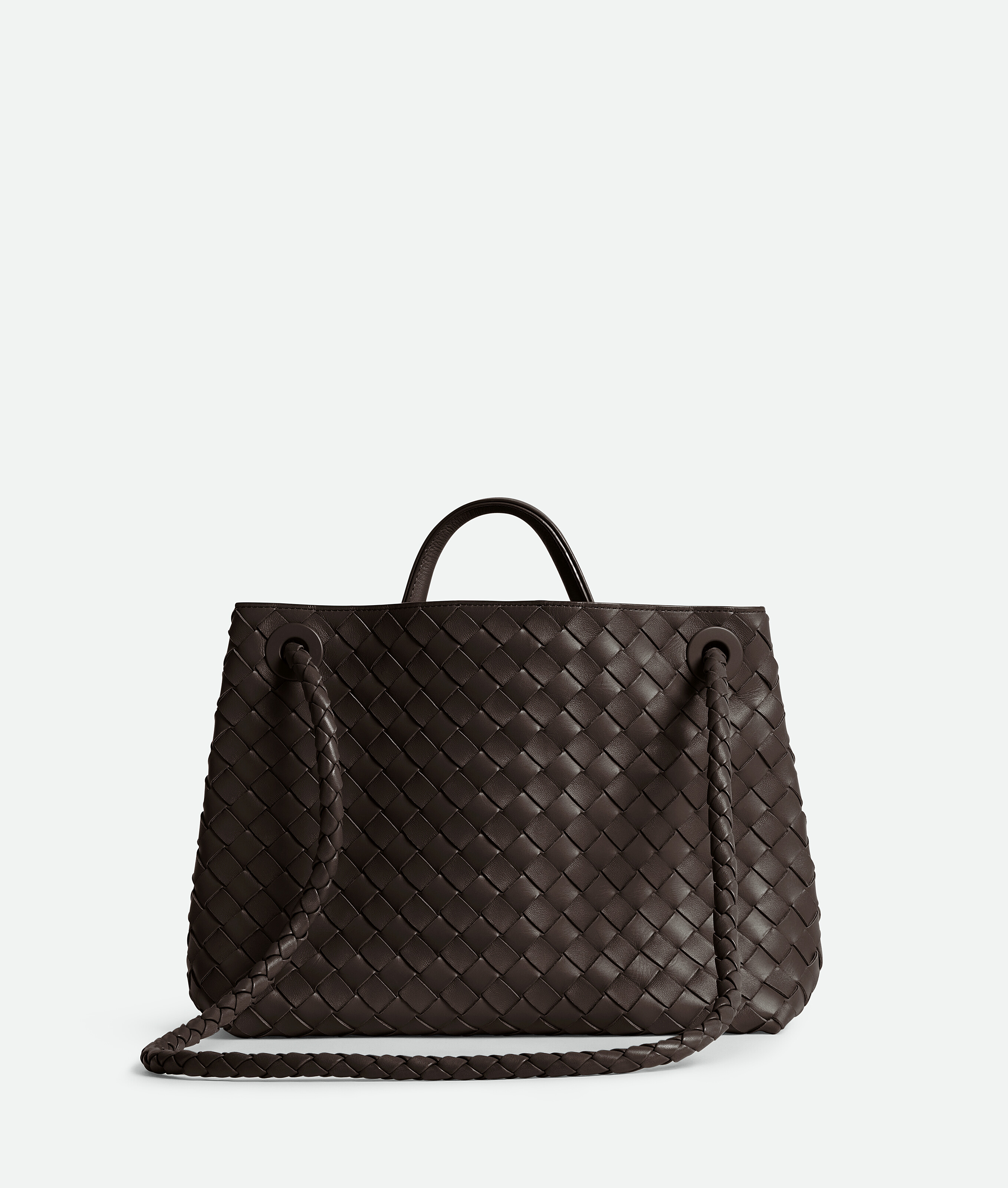 Bottega Veneta Andiamo Small Leather Tote Bag In Brown