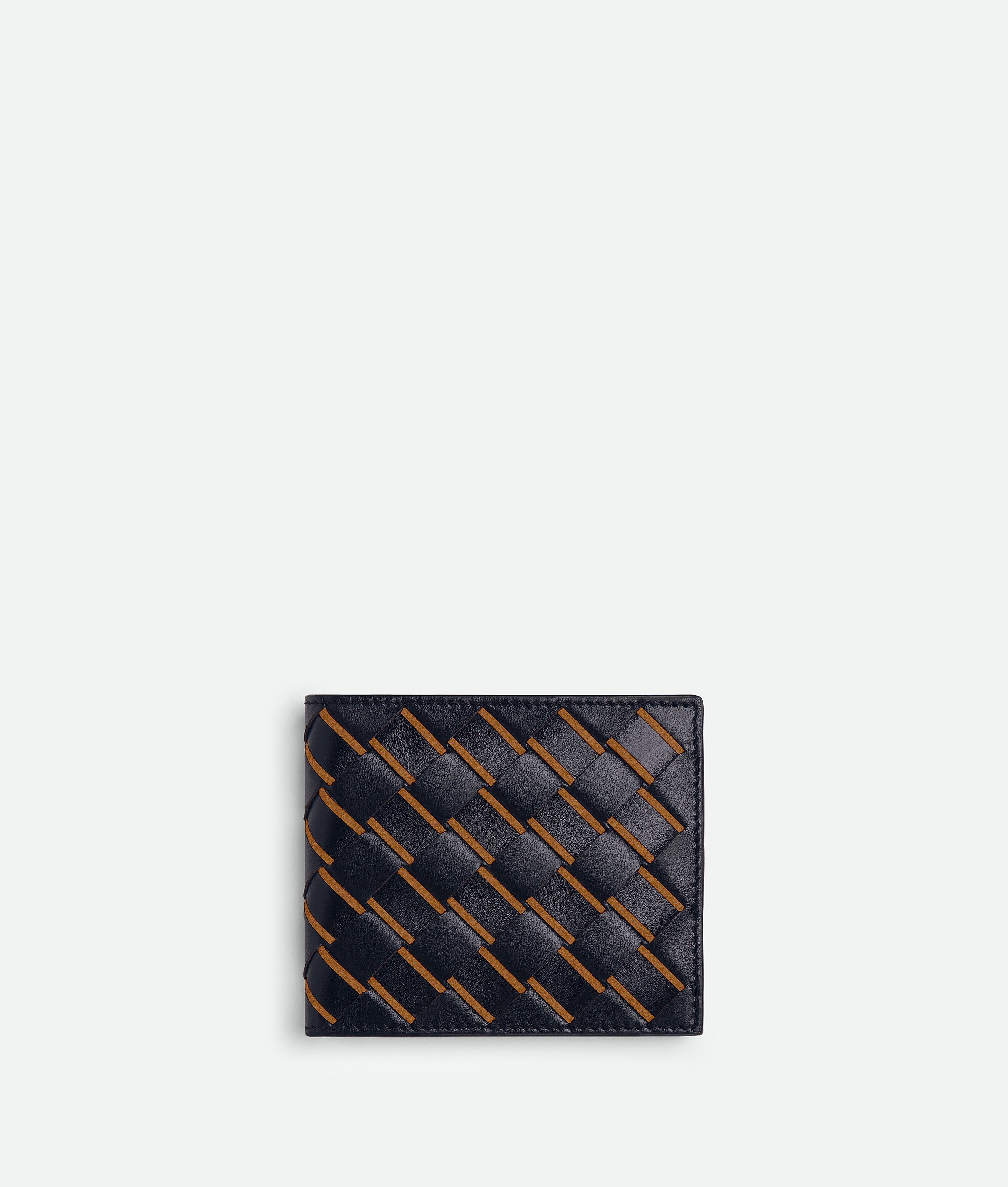 Bottega Veneta Bottega  Veneta Intrecciato Bi-fold Wallet In Blue