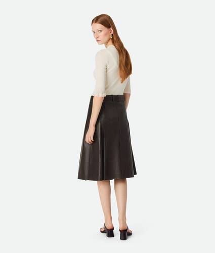 Leather Pleated Skirt