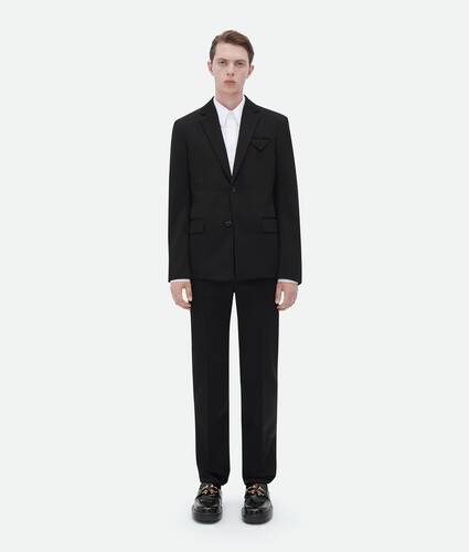 Bottega Veneta® Men's Wool Gabardine Jacket in Black. Shop online now.