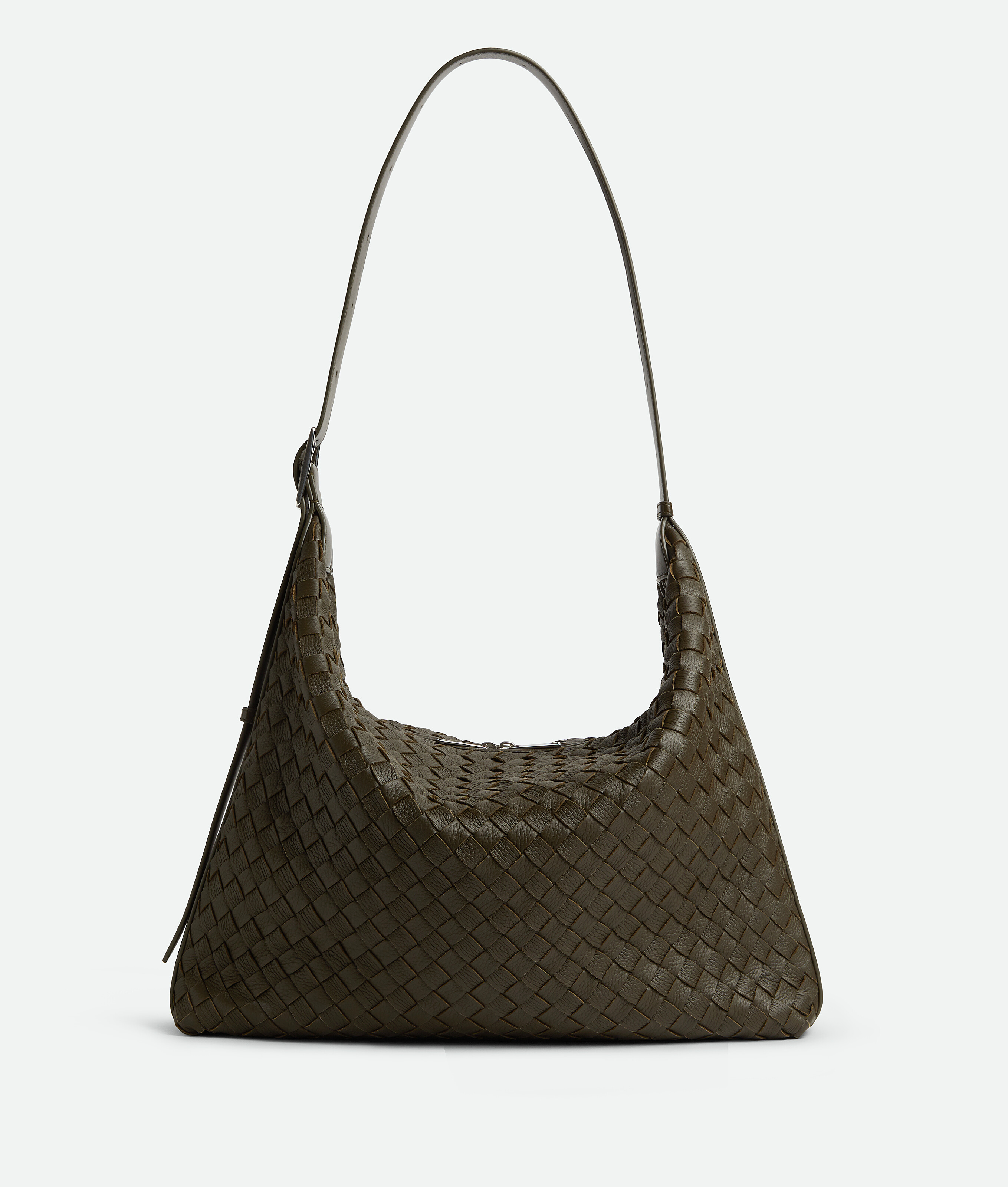 Shop Bottega Veneta Traveller In Kaki