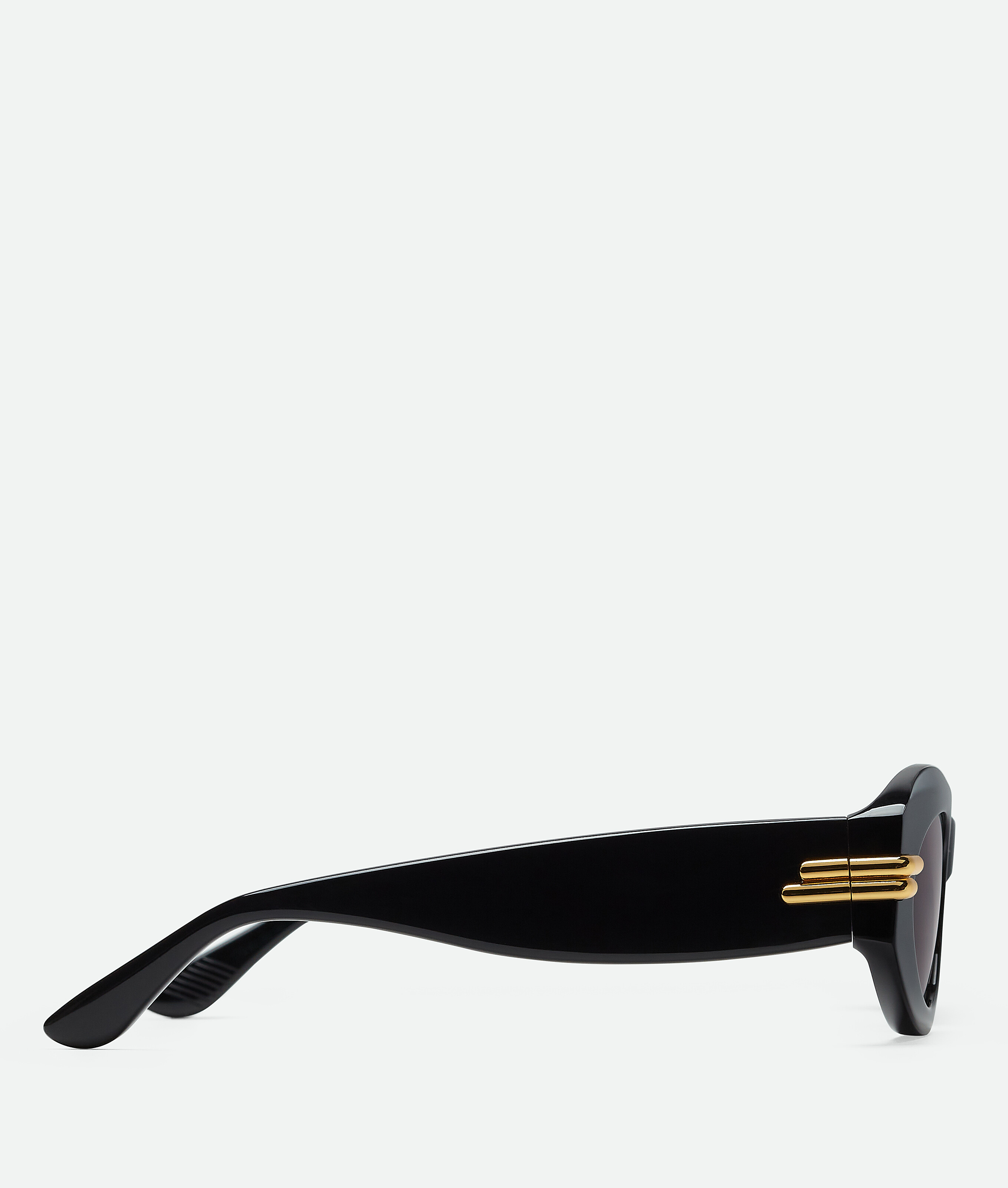 Bottega Veneta Round Acetate Sunglasses In Black/grey